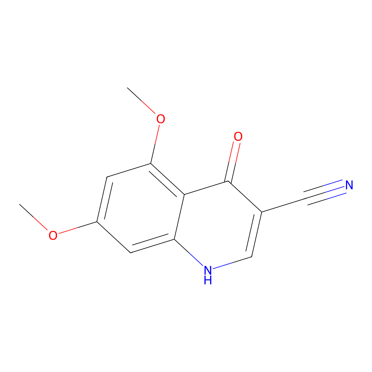 4-Hydroxy-5,7-dimethoxyquinoline-3-carbonitrile molecular structure, CAS 331662-65-8