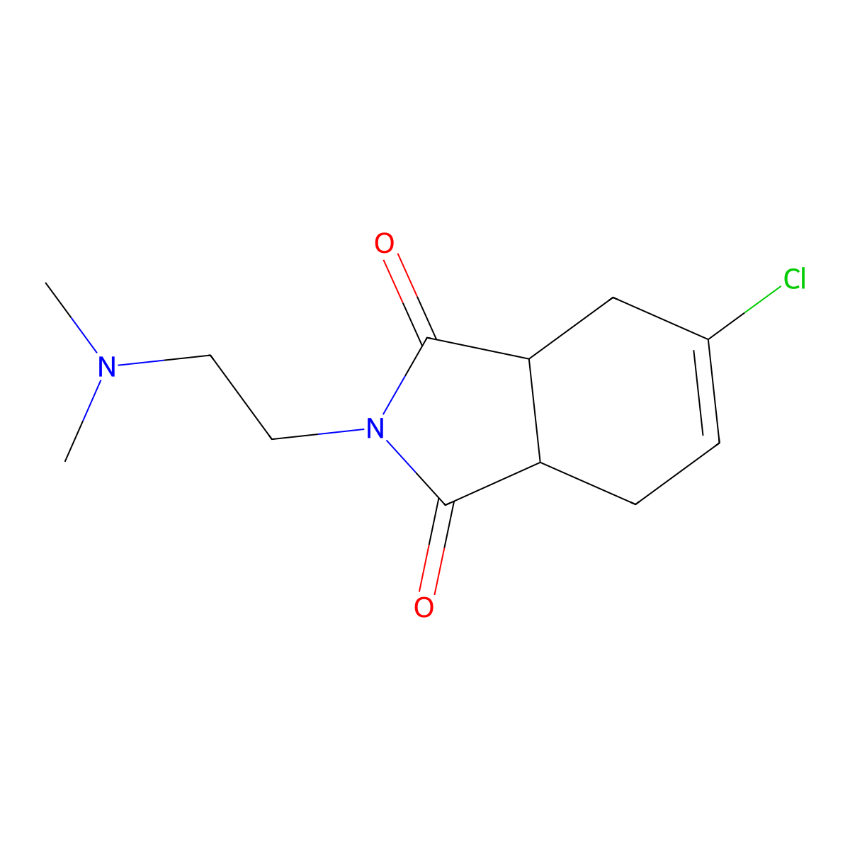 5-chloro-2-[2-(dimethylamino)ethyl]-3a,4,7,7a-tetrahydro-1H-isoindole-1,3(2H)-dione molecular structure, CAS 331665-84-0