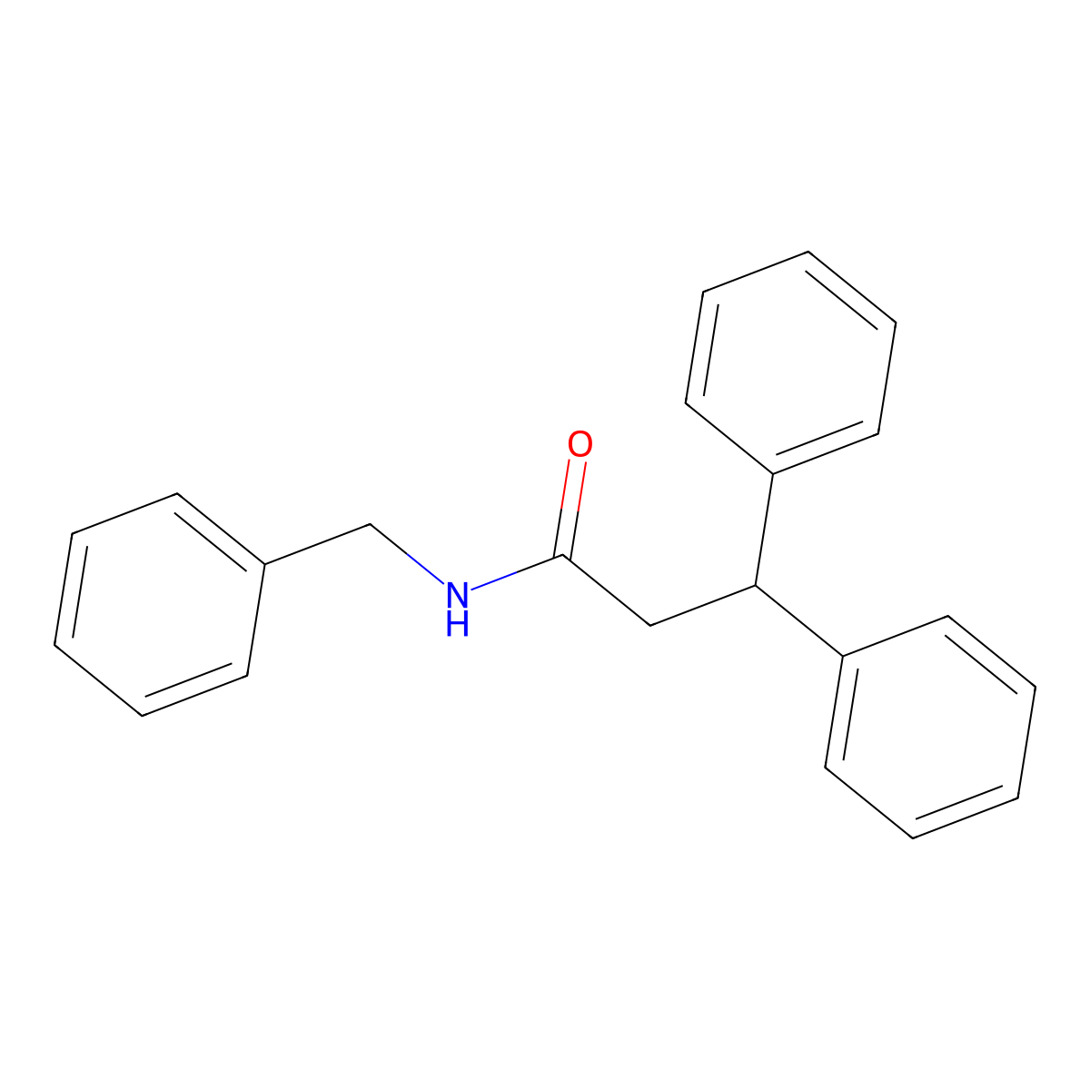 N-benzyl-3,3-diphenylpropanamide molecular structure, CAS 331665-89-5