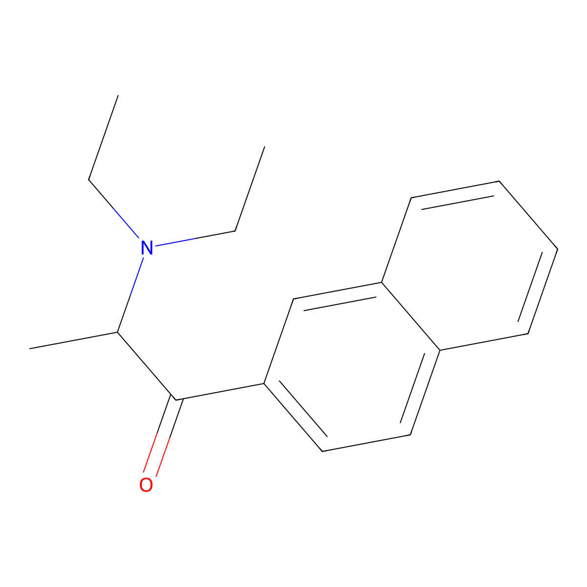 2-(Diethylamino)-1-naphthalen-2-ylpropan-1-one molecular structure, CAS 331668-77-0