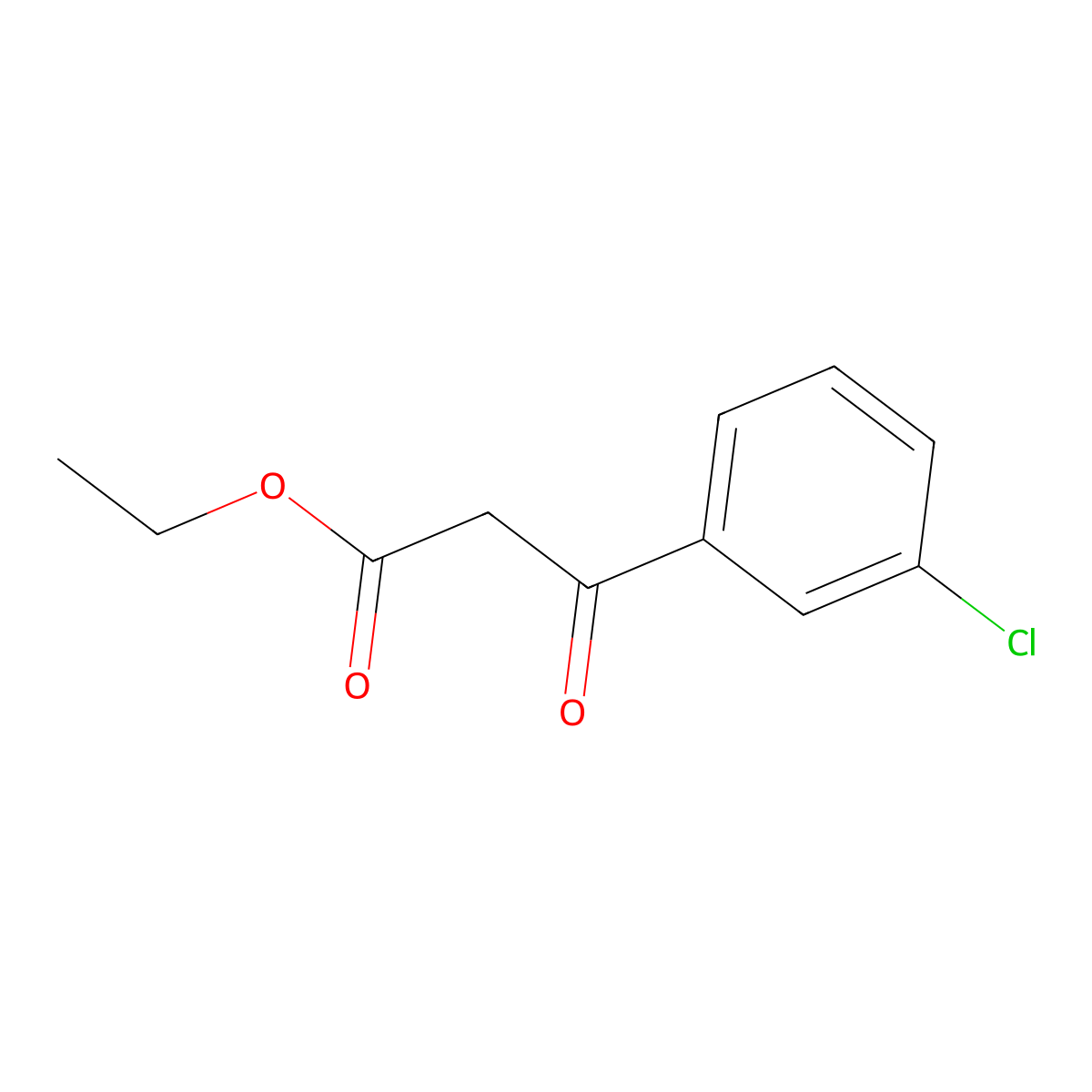 Ethyl 3-(3-chlorophenyl)-3-oxopropanoate molecular structure, CAS 33167-21-4