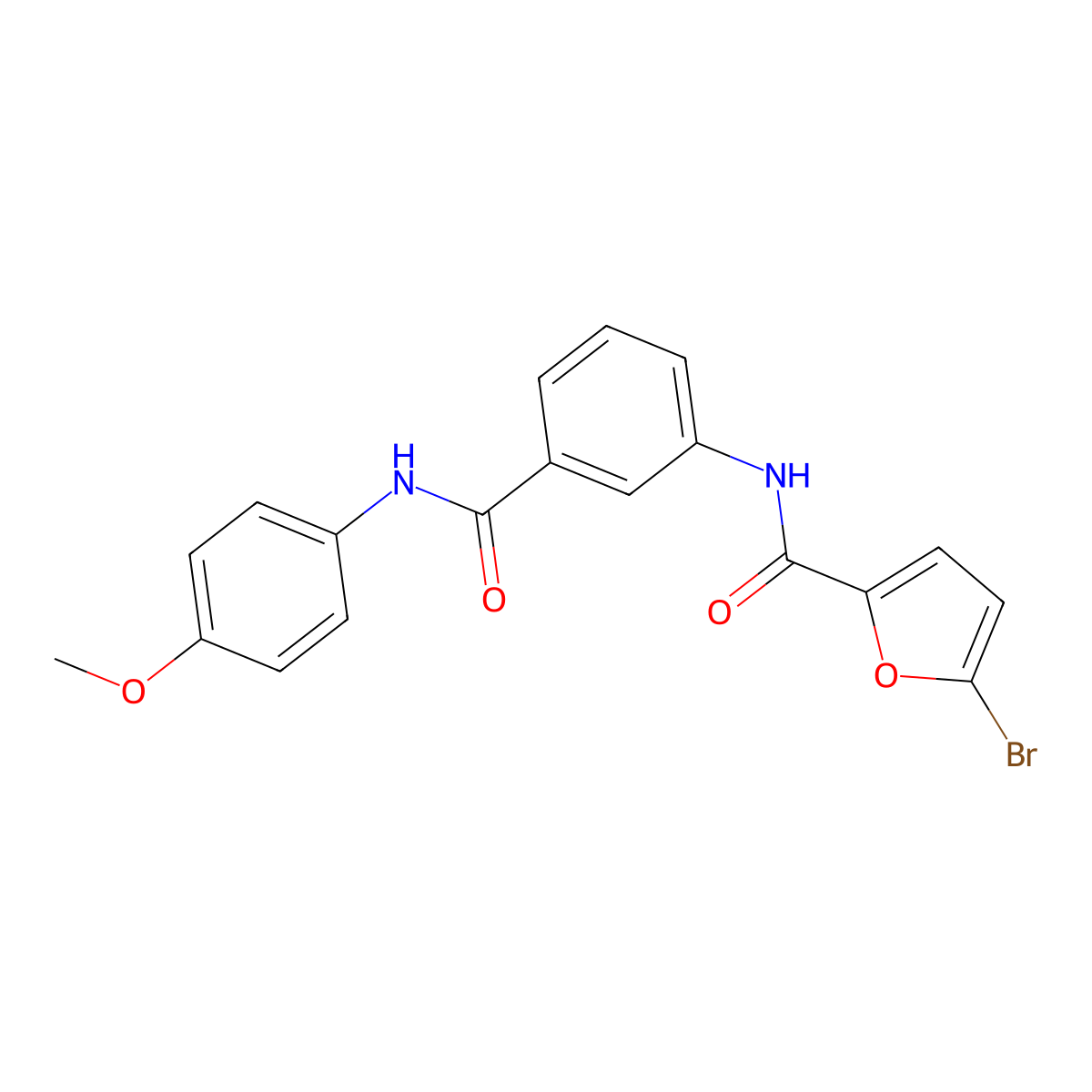 5-bromo-N-[3-[(4-methoxyphenyl)carbamoyl]phenyl]furan-2-carboxamide molecular structure, CAS 331672-59-4