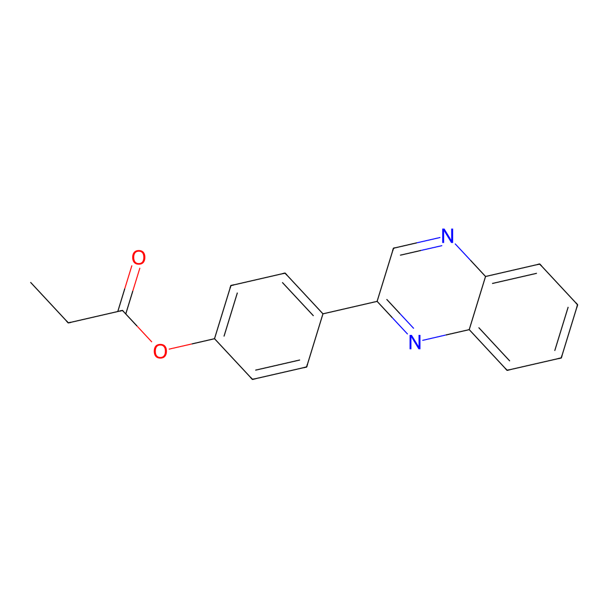 4-(2-Quinoxalinyl)phenyl propionate molecular structure, CAS 331672-63-0
