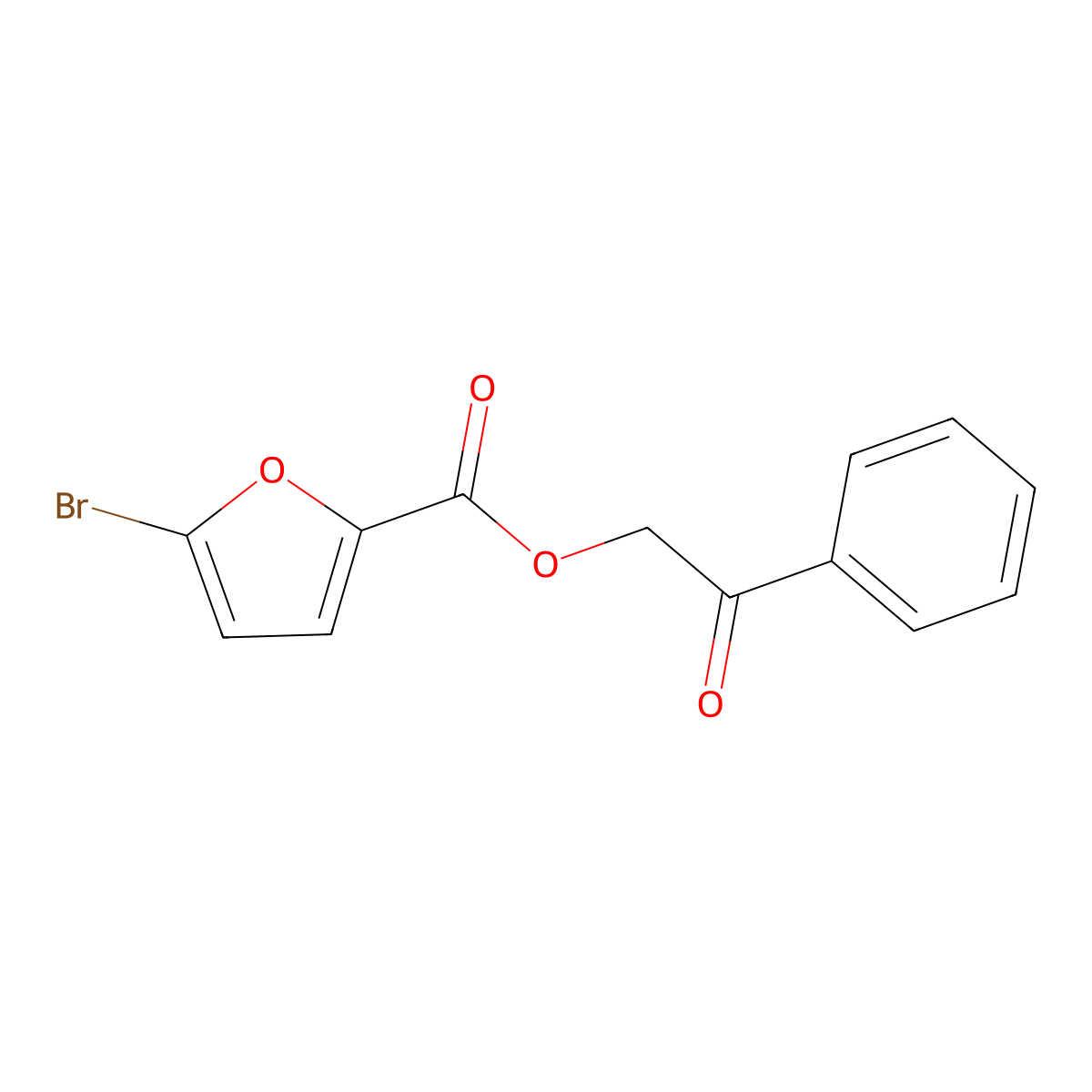 2-Oxo-2-phenylethyl 5-bromo-2-furoate molecular structure, CAS 331672-66-3
