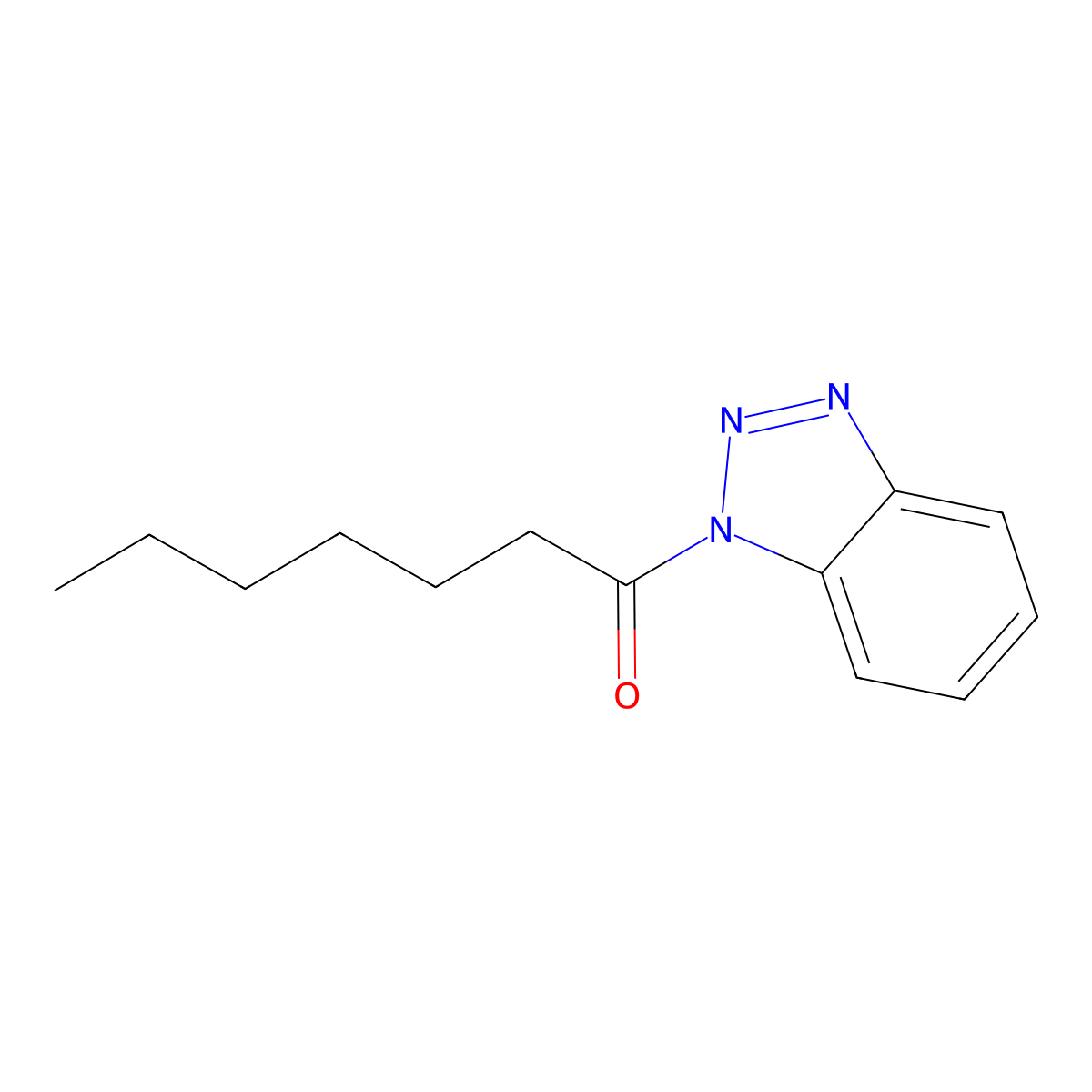 1-(1H-1,2,3-benzotriazol-1-yl)heptan-1-one molecular structure, CAS 331672-95-8