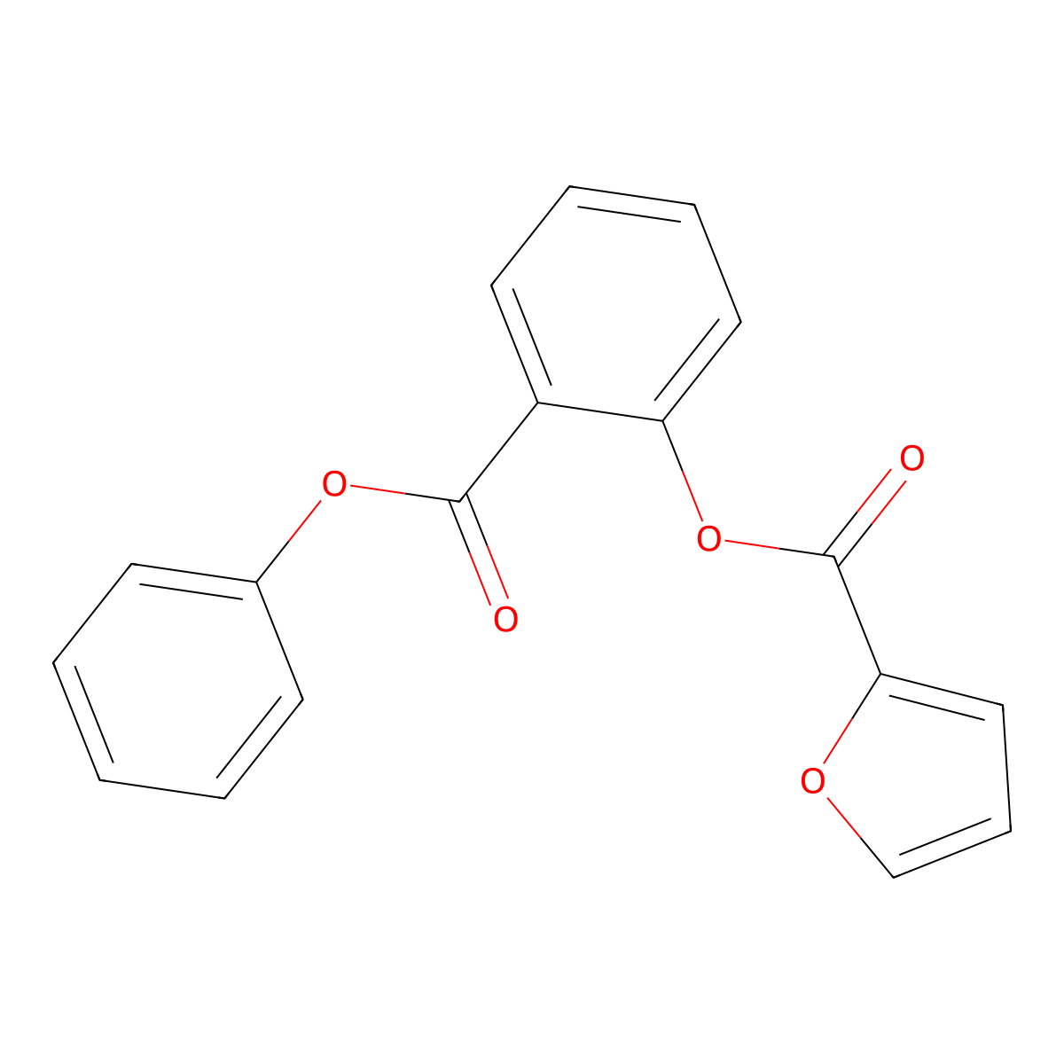 (2-Phenoxycarbonylphenyl) furan-2-carboxylate molecular structure, CAS 331673-01-9