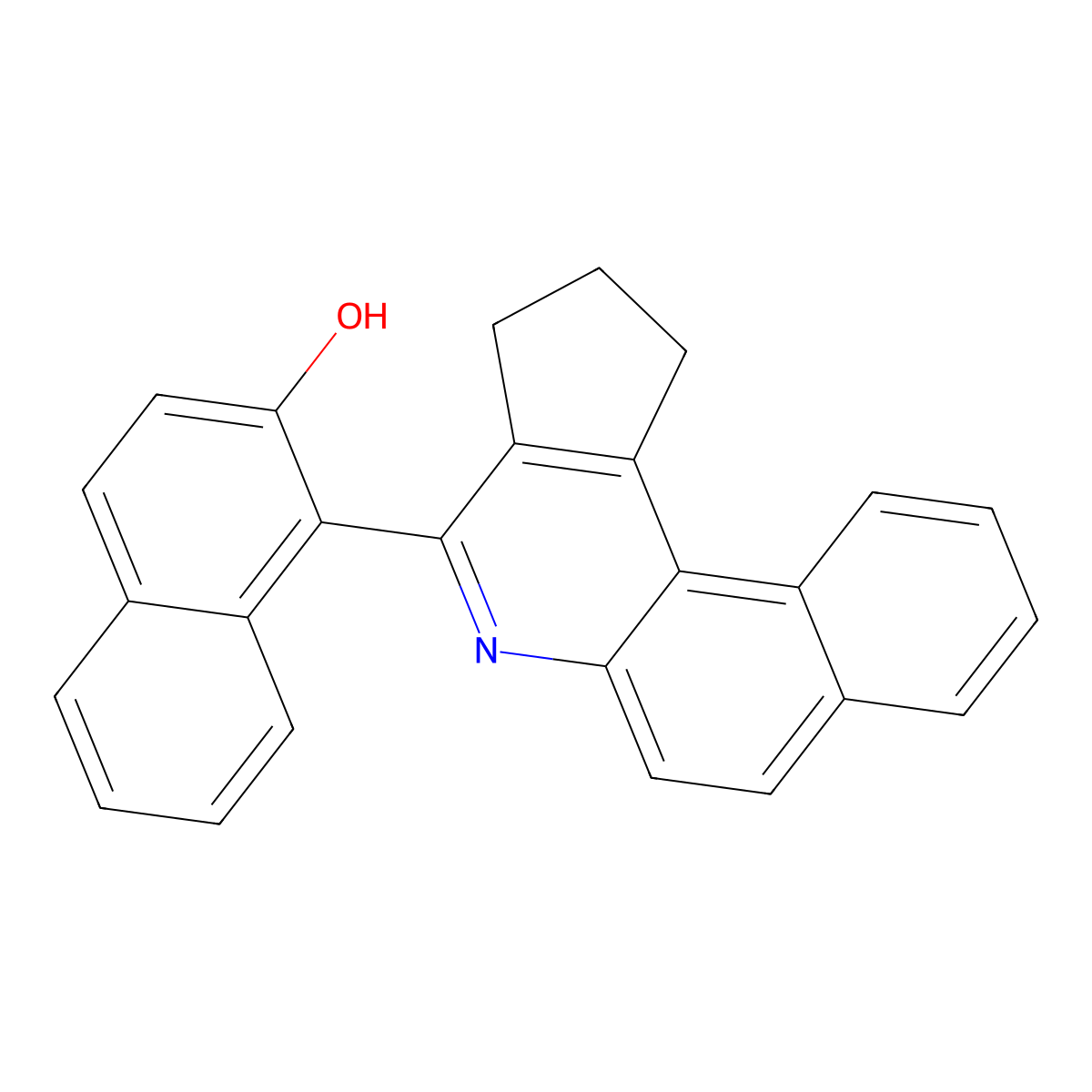 1-(2,3-Dihydro-1H-benzo[f]cyclopenta[c]quinolin-4-yl)naphthalen-2-ol molecular structure, CAS 331674-51-2