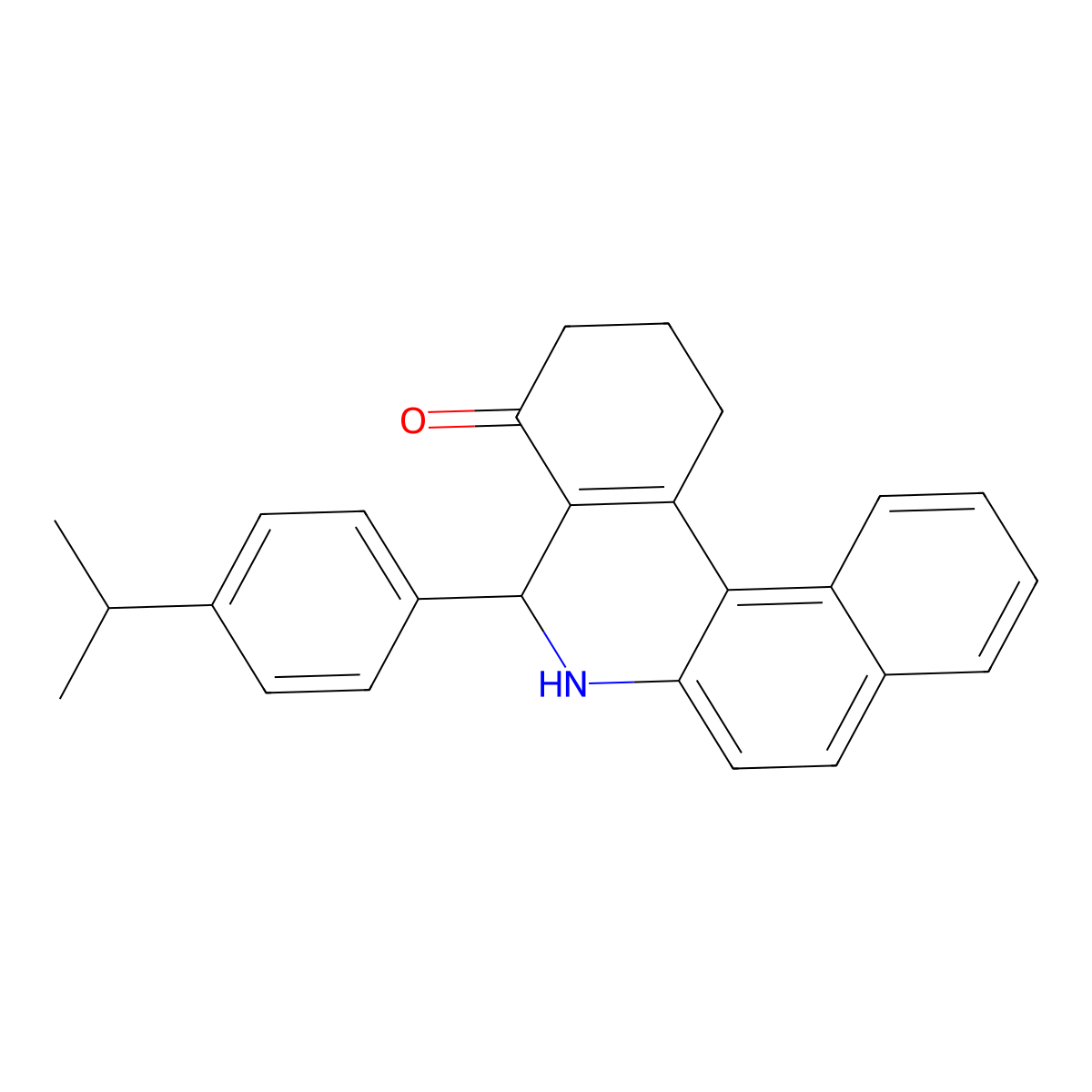 5-(4-propan-2-ylphenyl)-2,3,5,6-tetrahydro-1H-benzo[a]phenanthridin-4-one molecular structure, CAS 331674-66-9