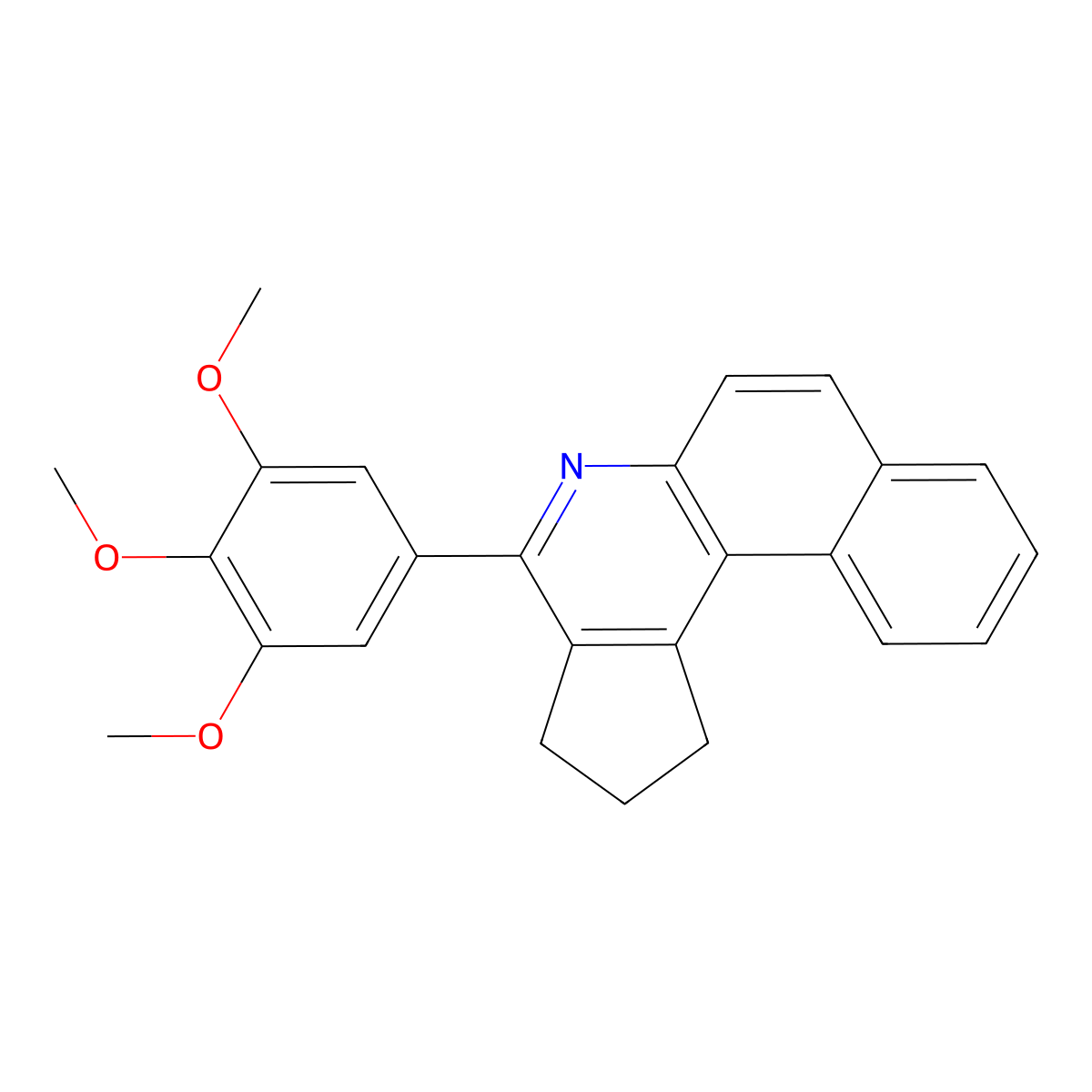 4-(3,4,5-trimethoxyphenyl)-2,3-dihydro-1H-benzo[f]cyclopenta[c]quinoline molecular structure, CAS 331674-70-5