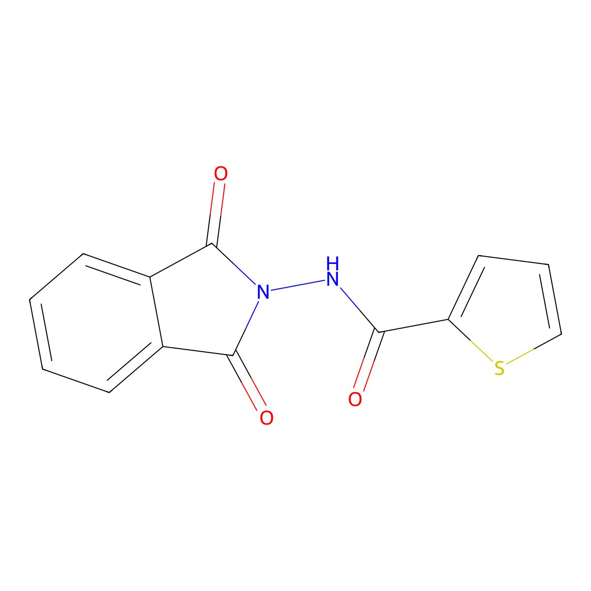 N-(1,3-dioxoisoindol-2-yl)thiophene-2-carboxamide molecular structure, CAS 331675-66-2