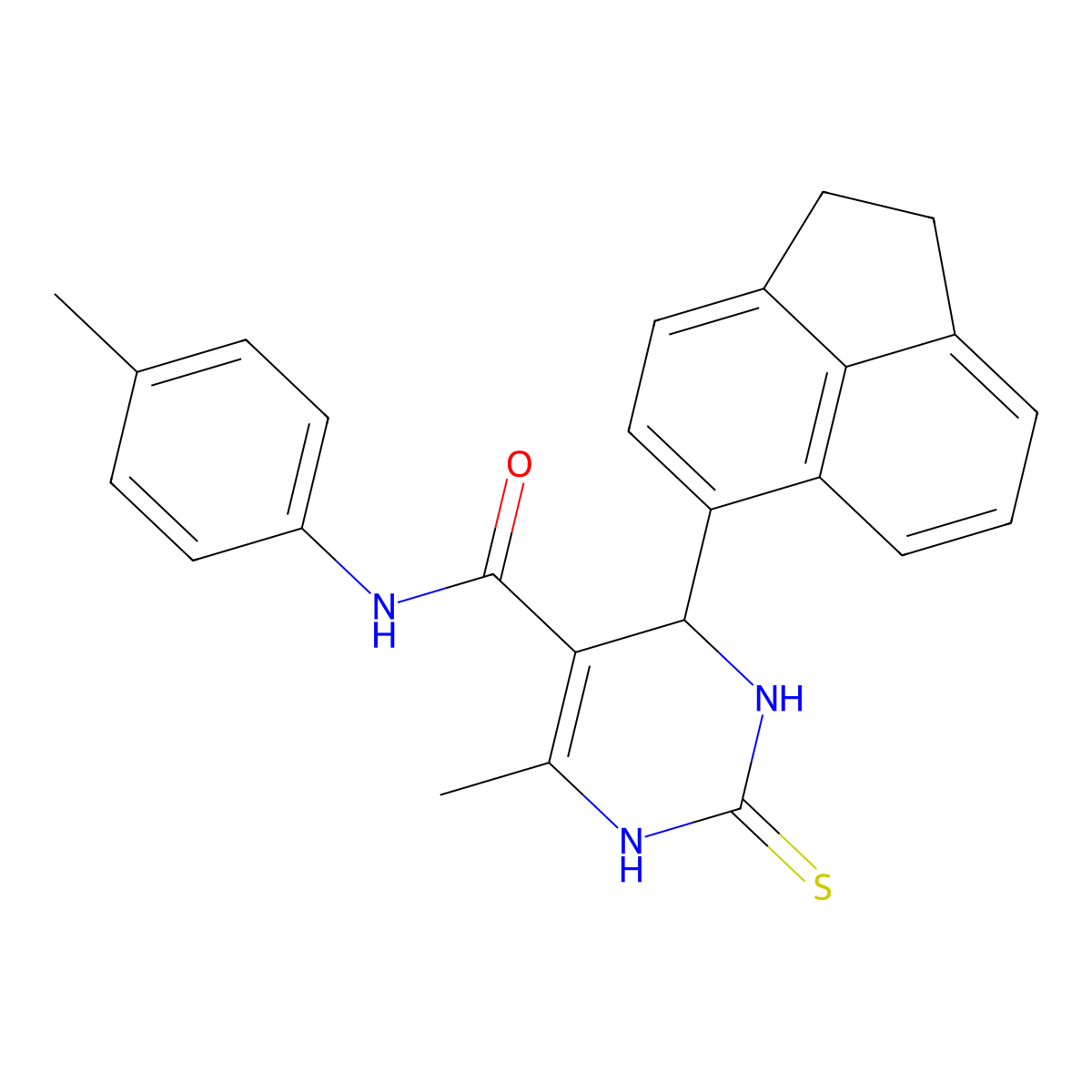 4-(1,2-dihydroacenaphthylen-5-yl)-6-methyl-N-(4-methylphenyl)-2-sulfanylidene-3,4-dihydro-1H-pyrimidine-5-carboxamide molecular structure, CAS 331676-08-5