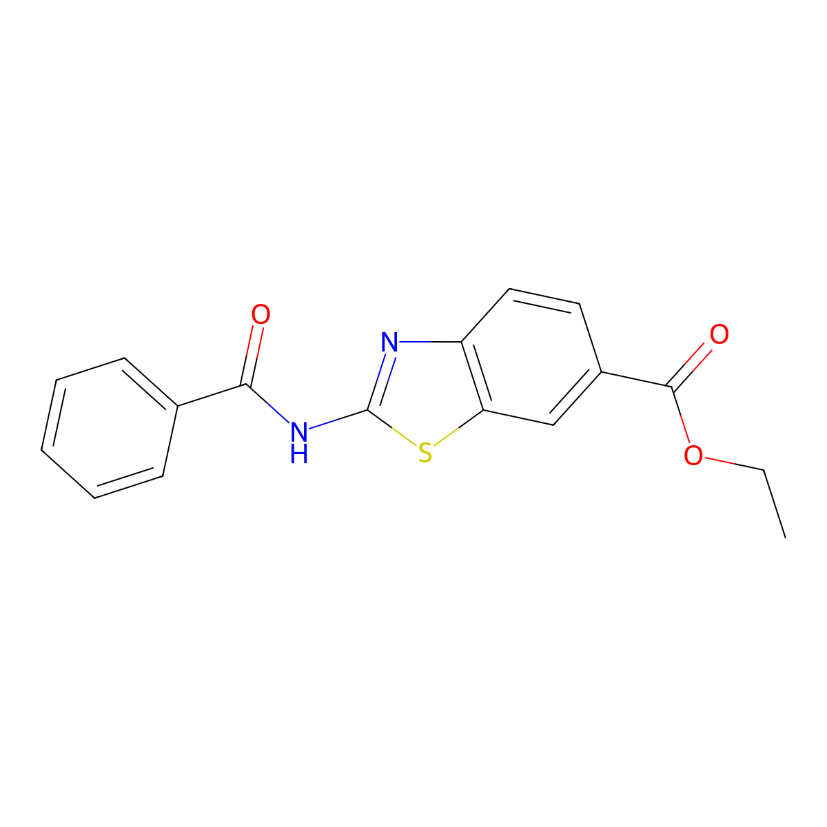 Ethyl 2-benzamidobenzo[d]thiazole-6-carboxylate molecular structure, CAS 331676-31-4