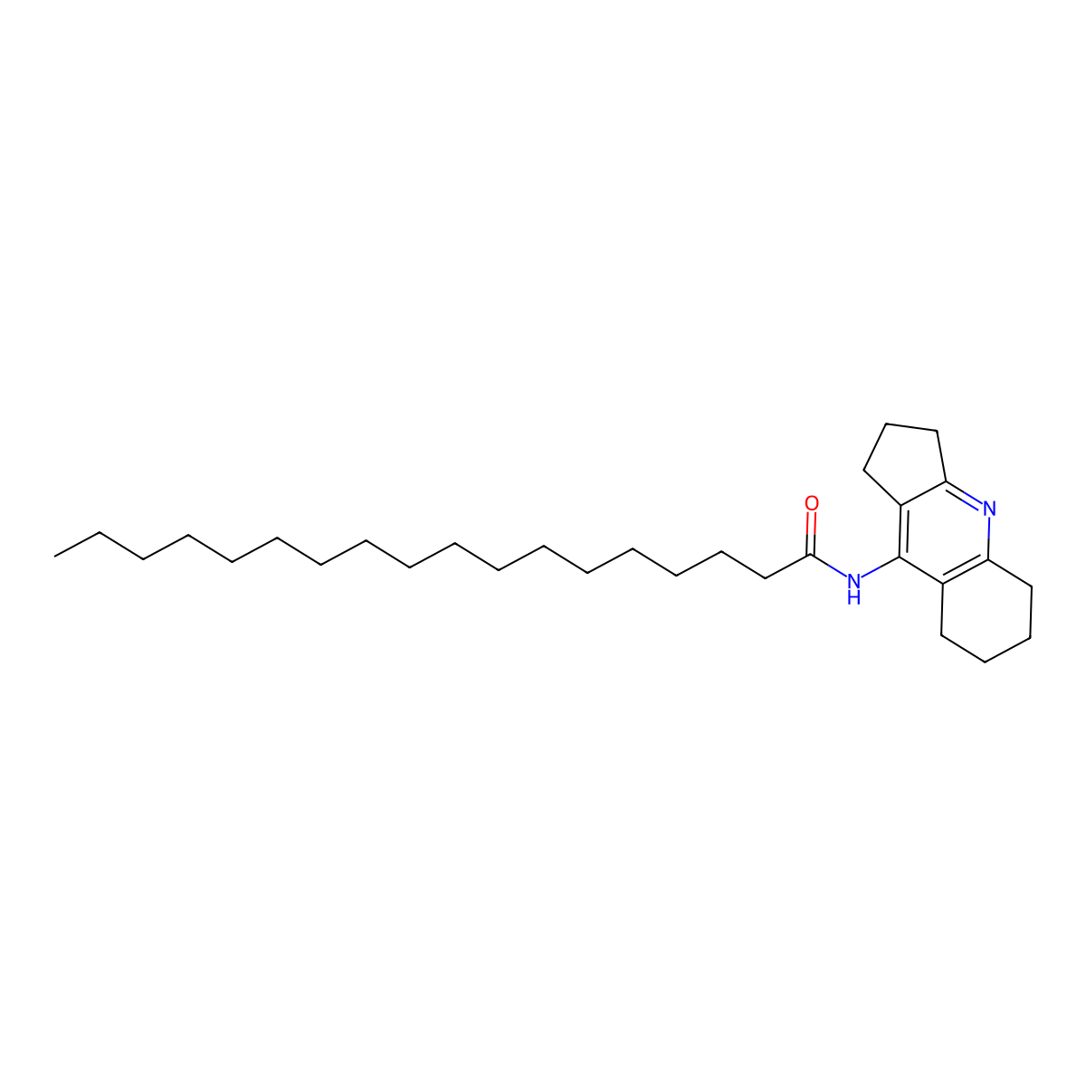 N-(2,3,5,6,7,8-hexahydro-1H-cyclopenta[b]quinolin-9-yl)octadecanamide molecular structure, CAS 331676-87-0