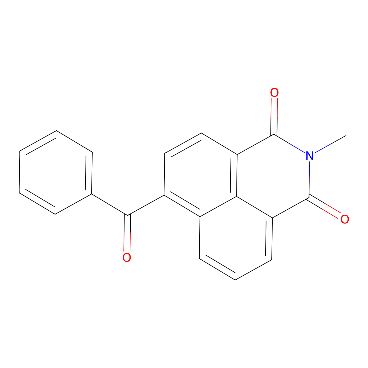 6-benzoyl-2-methyl-1H-benzo[de]isoquinoline-1,3(2H)-dione molecular structure, CAS 331677-29-3