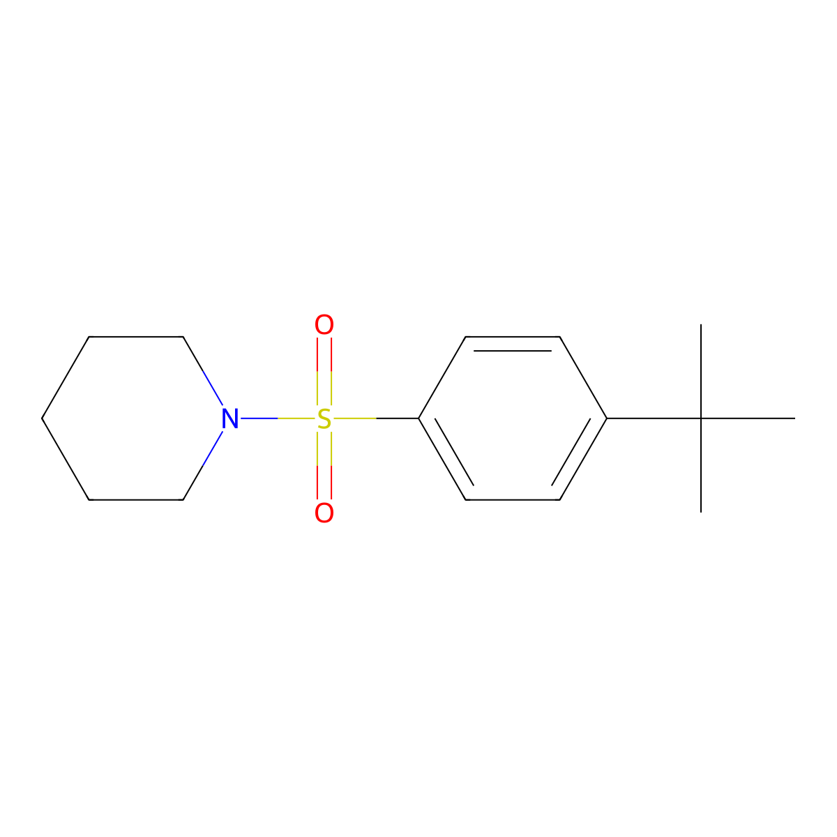 1-[(4-Tert-butylphenyl)sulfonyl]piperidine molecular structure, CAS 331677-32-8