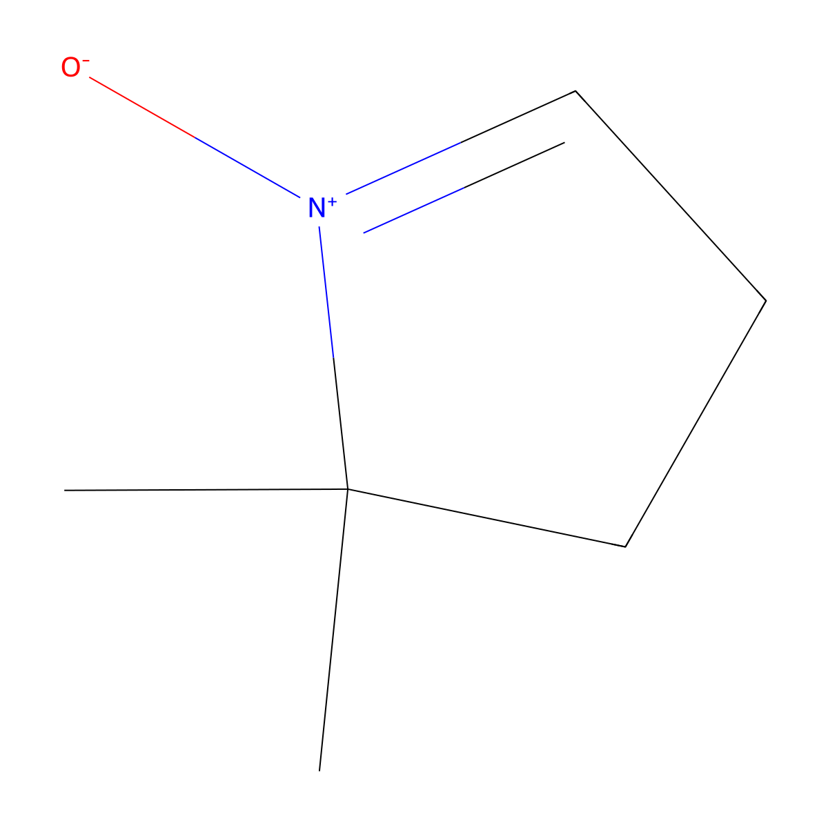 5,5-dimethyl-1-pyrroline N-oxide molecular structure, CAS 3317-61-1