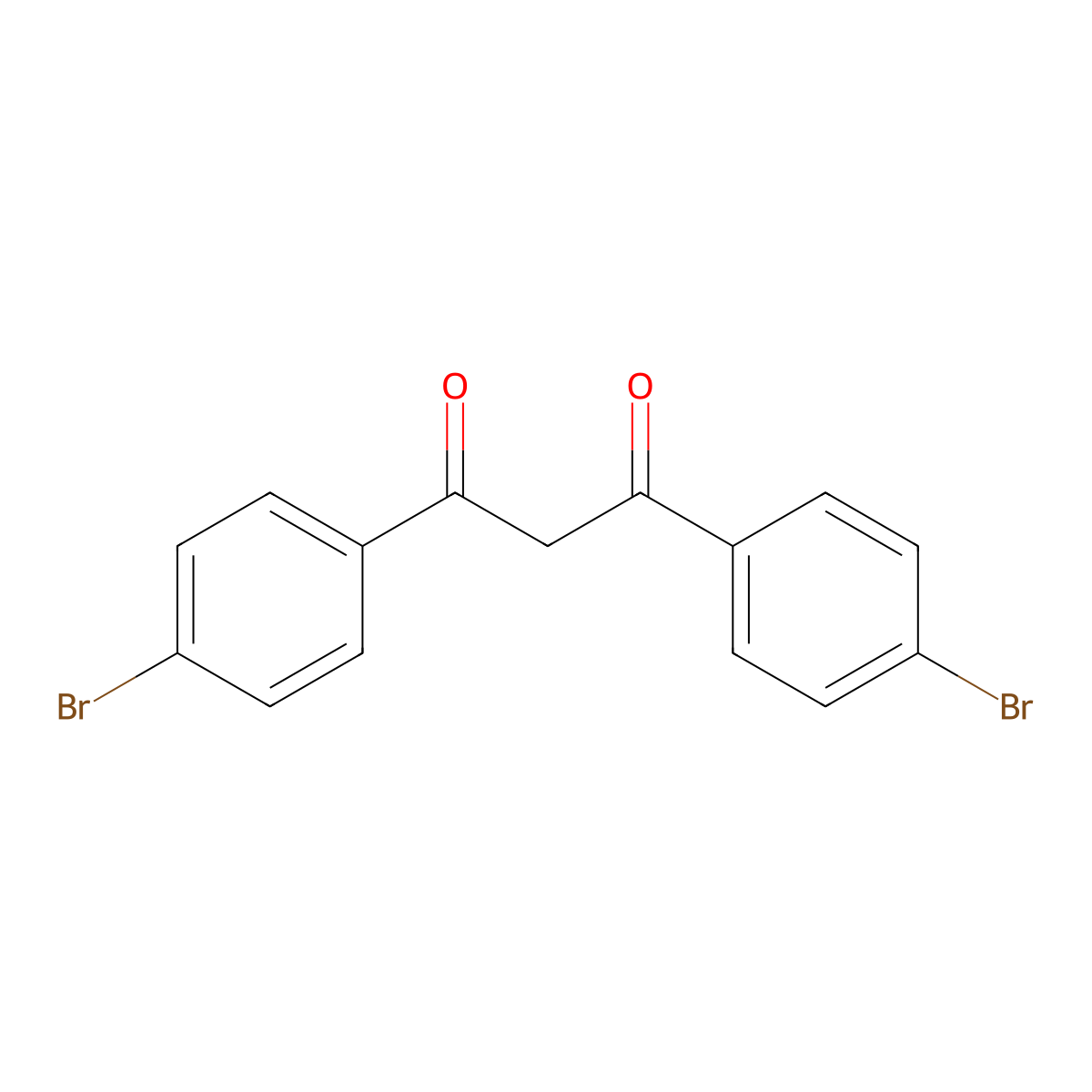 1,3-Propanedione, 1,3-bis(4-bromophenyl)- molecular structure, CAS 33170-68-2