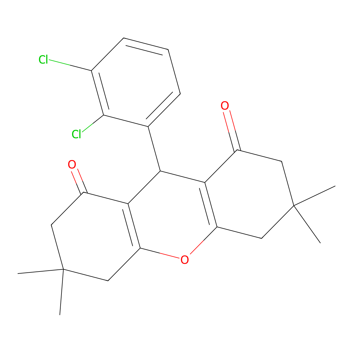 9-(2,3-dichlorophenyl)-3,3,6,6-tetramethyl-3,4,5,6,7,9-hexahydro-1H-xanthene-1,8(2H)-dione molecular structure, CAS 331711-26-3