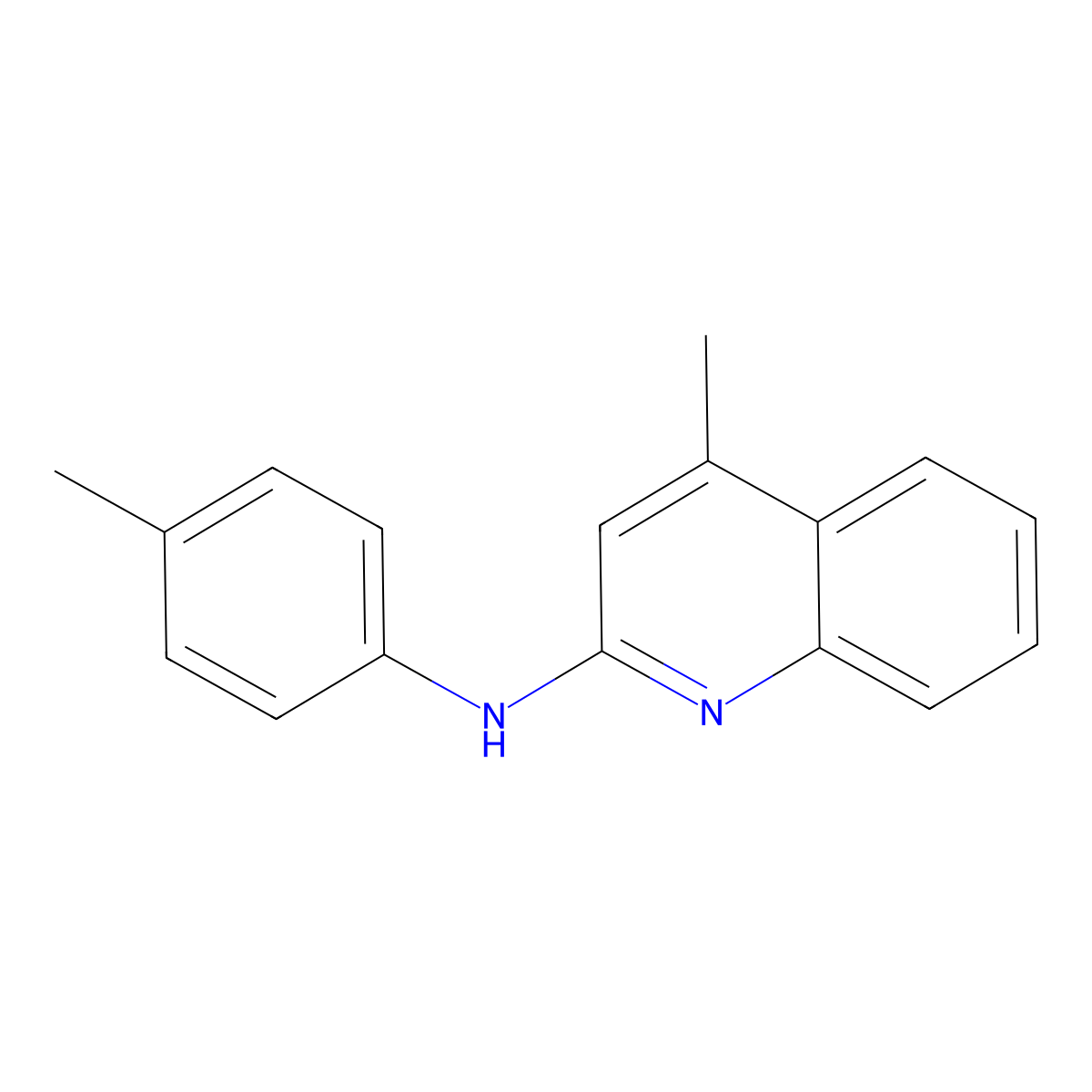 4-methyl-N-(4-methylphenyl)quinolin-2-amine molecular structure, CAS 331711-88-7