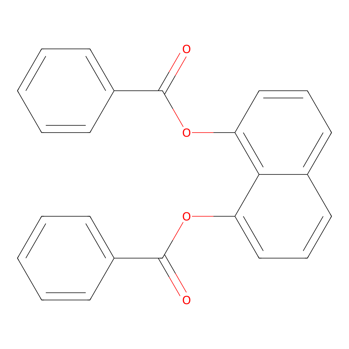 Naphthalene-1,8-diyl dibenzoate molecular structure, CAS 331711-99-0