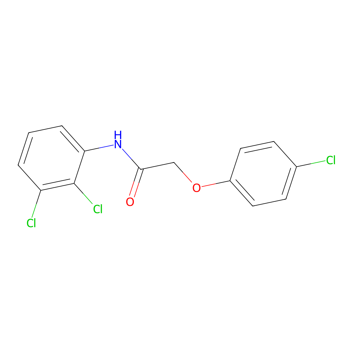 2-(4-Chlorophenoxy)-N-(2,3-dichlorophenyl)acetamide molecular structure, CAS 331713-06-5