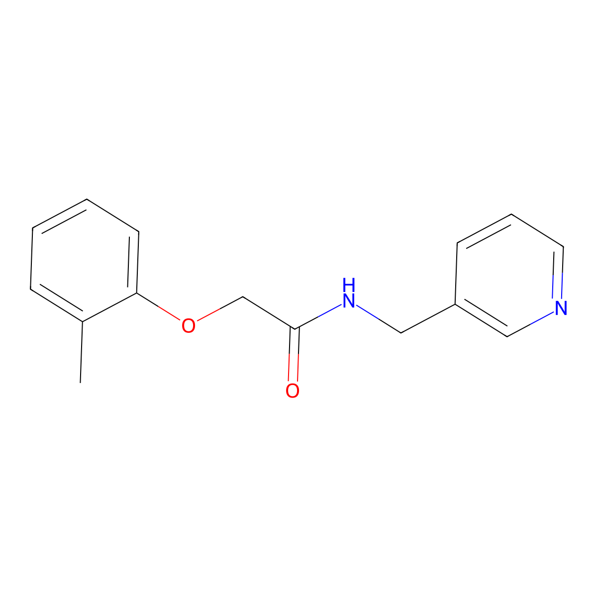 2-(2-methylphenoxy)-N-(pyridin-3-ylmethyl)acetamide molecular structure, CAS 331713-65-6