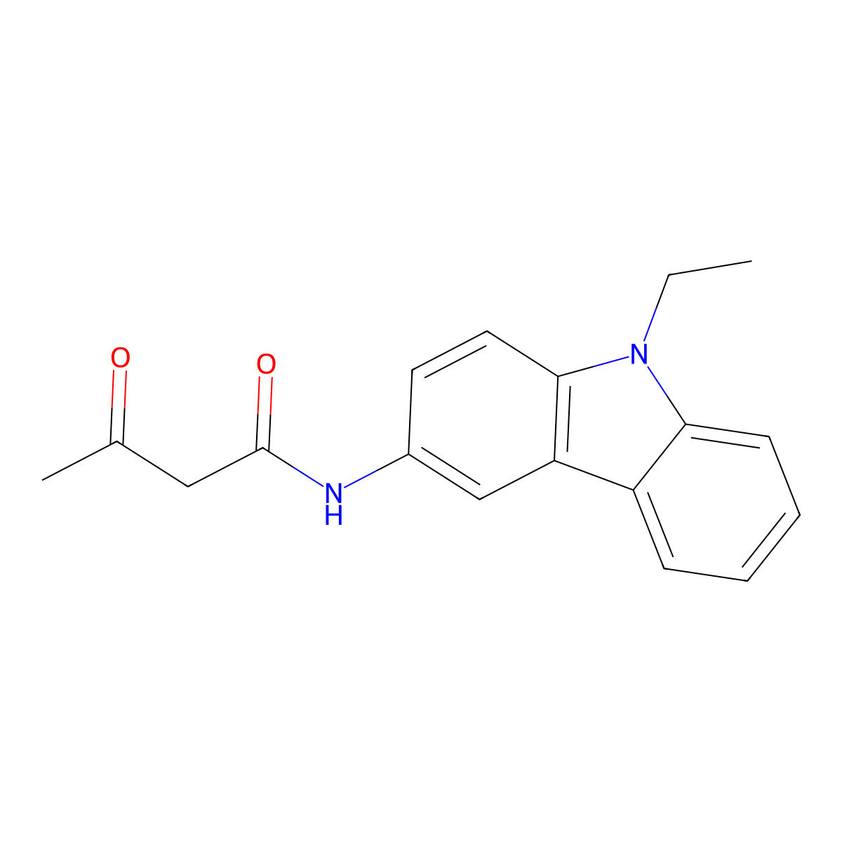 N-(9-ethyl-9H-carbazol-3-yl)-3-oxobutanamide molecular structure, CAS 331713-74-7