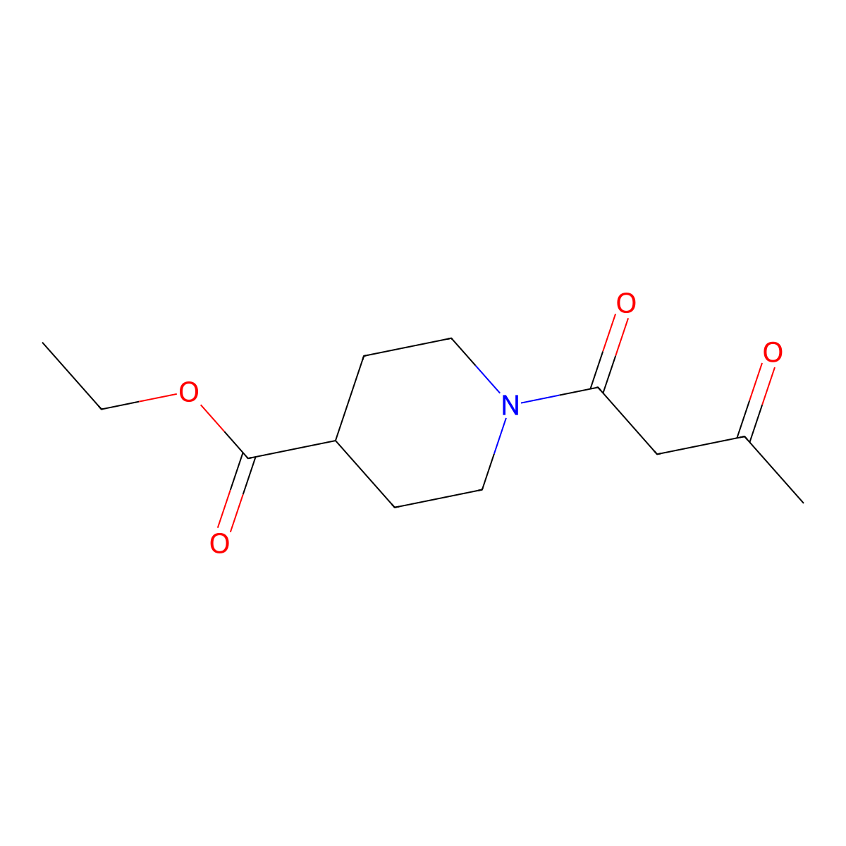 Ethyl 1-(3-oxobutanoyl)piperidine-4-carboxylate molecular structure, CAS 331713-79-2