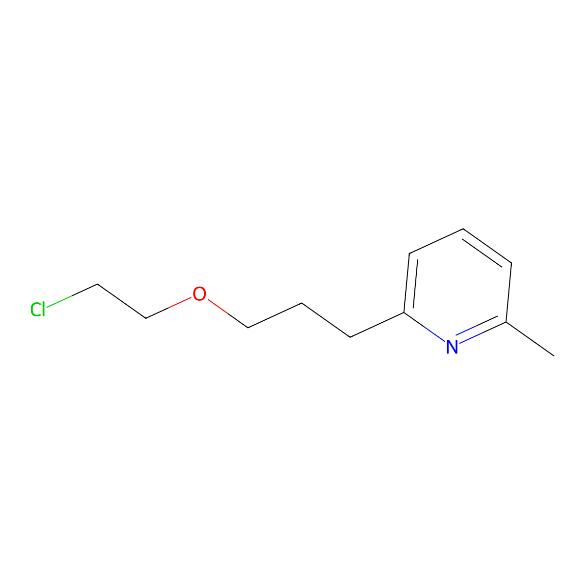 2-[3-(2-Chloro-ethoxy)-propyl]-6-methyl-pyridine molecular structure, CAS 331717-49-8
