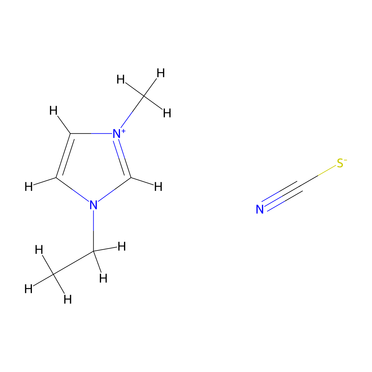 1-Ethyl-3-methylimidazolium thiocyanate molecular structure, CAS 331717-63-6