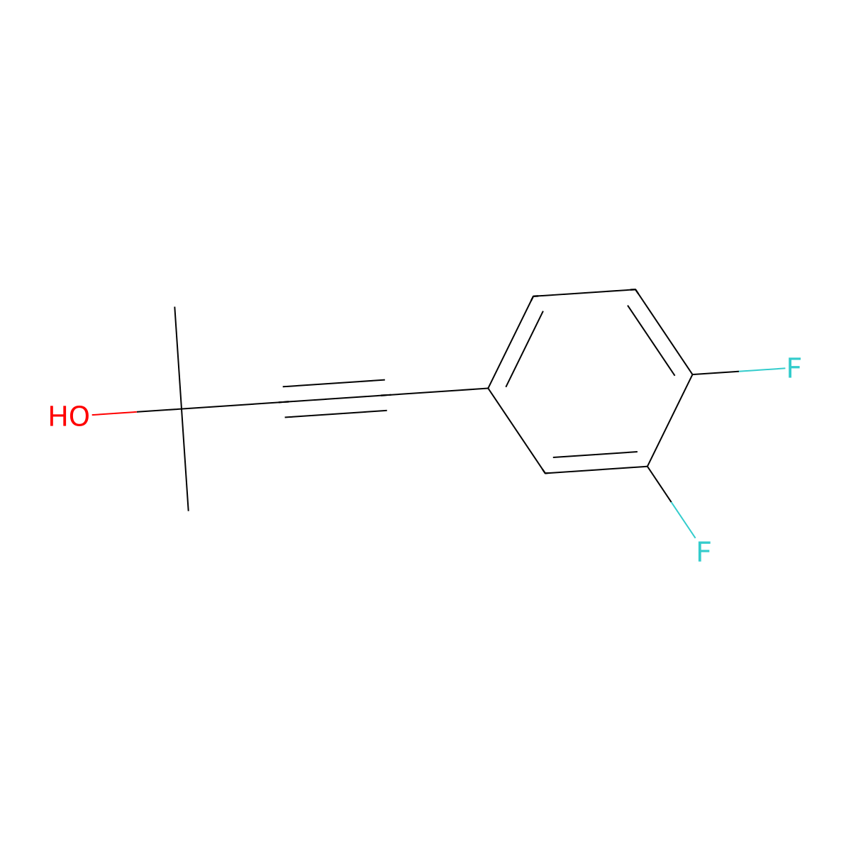 4-(3,4-Difluoro-phenyl)-2-methyl-but-3-yn-2-ol molecular structure, CAS 331718-49-1