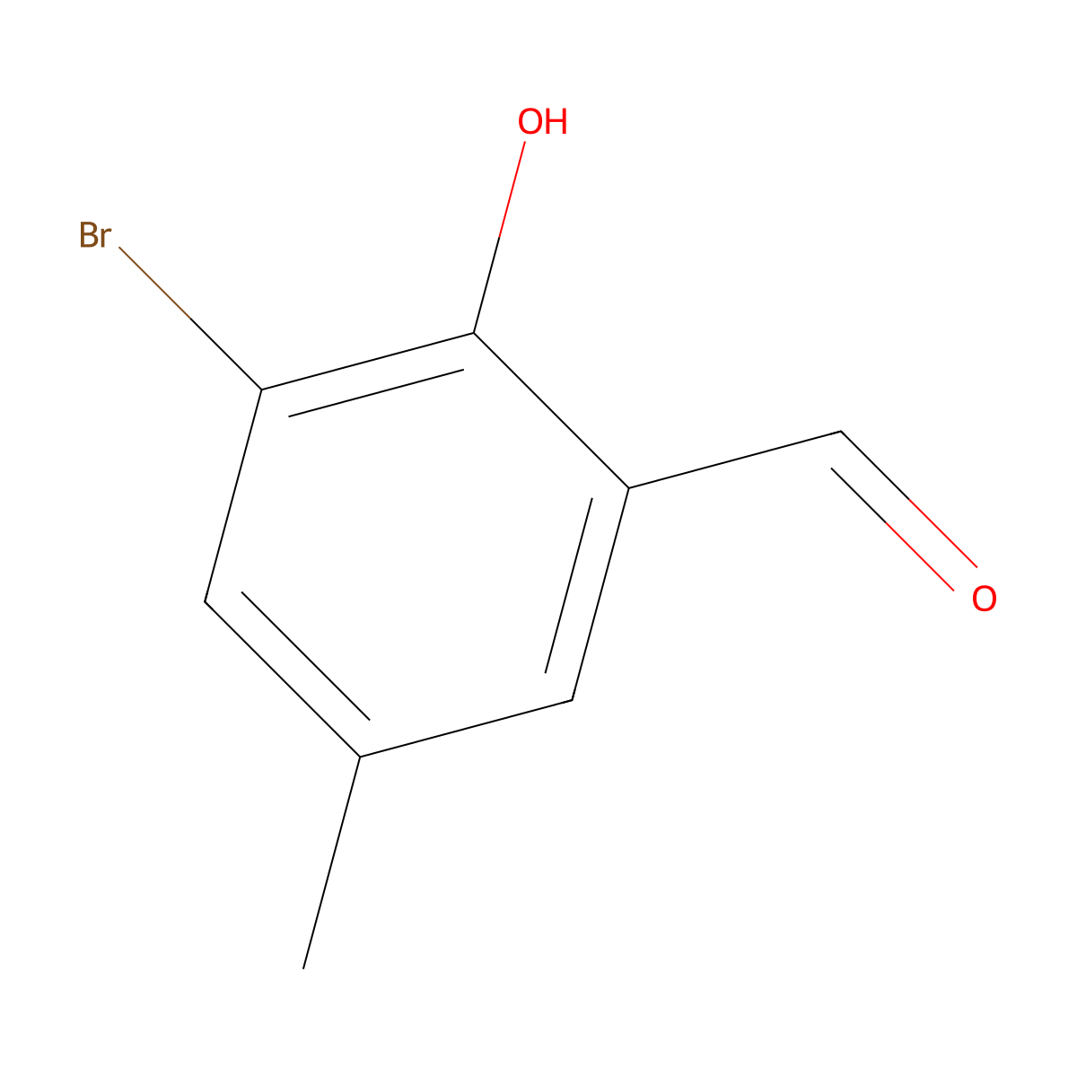 3-Bromo-2-hydroxy-5-methylbenzaldehyde molecular structure, CAS 33172-54-2