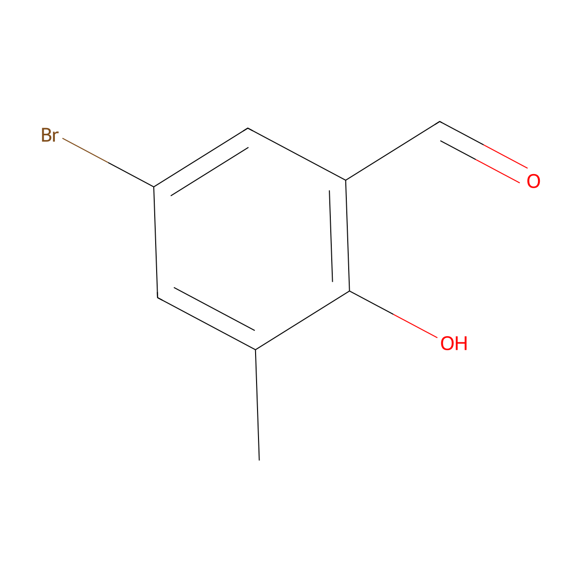 5-Bromo-2-hydroxy-3-methylbenzaldehyde molecular structure, CAS 33172-56-4