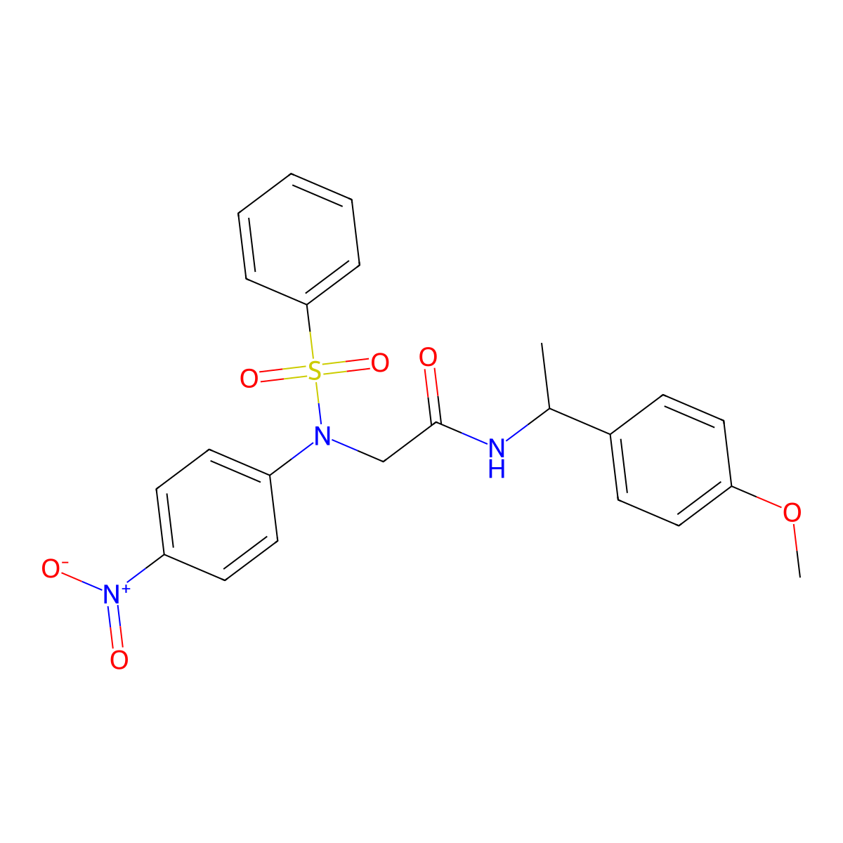 2-[N-(benzenesulfonyl)-4-nitroanilino]-N-[1-(4-methoxyphenyl)ethyl]acetamide molecular structure, CAS 331724-88-0