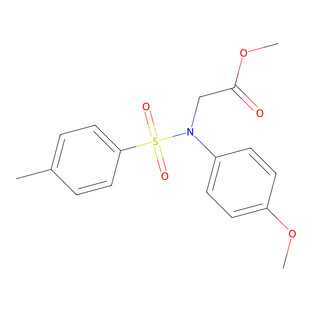 Methyl N-(4-methoxyphenyl)-N-[(4-methylphenyl)sulfonyl]glycinate molecular structure, CAS 331725-41-8