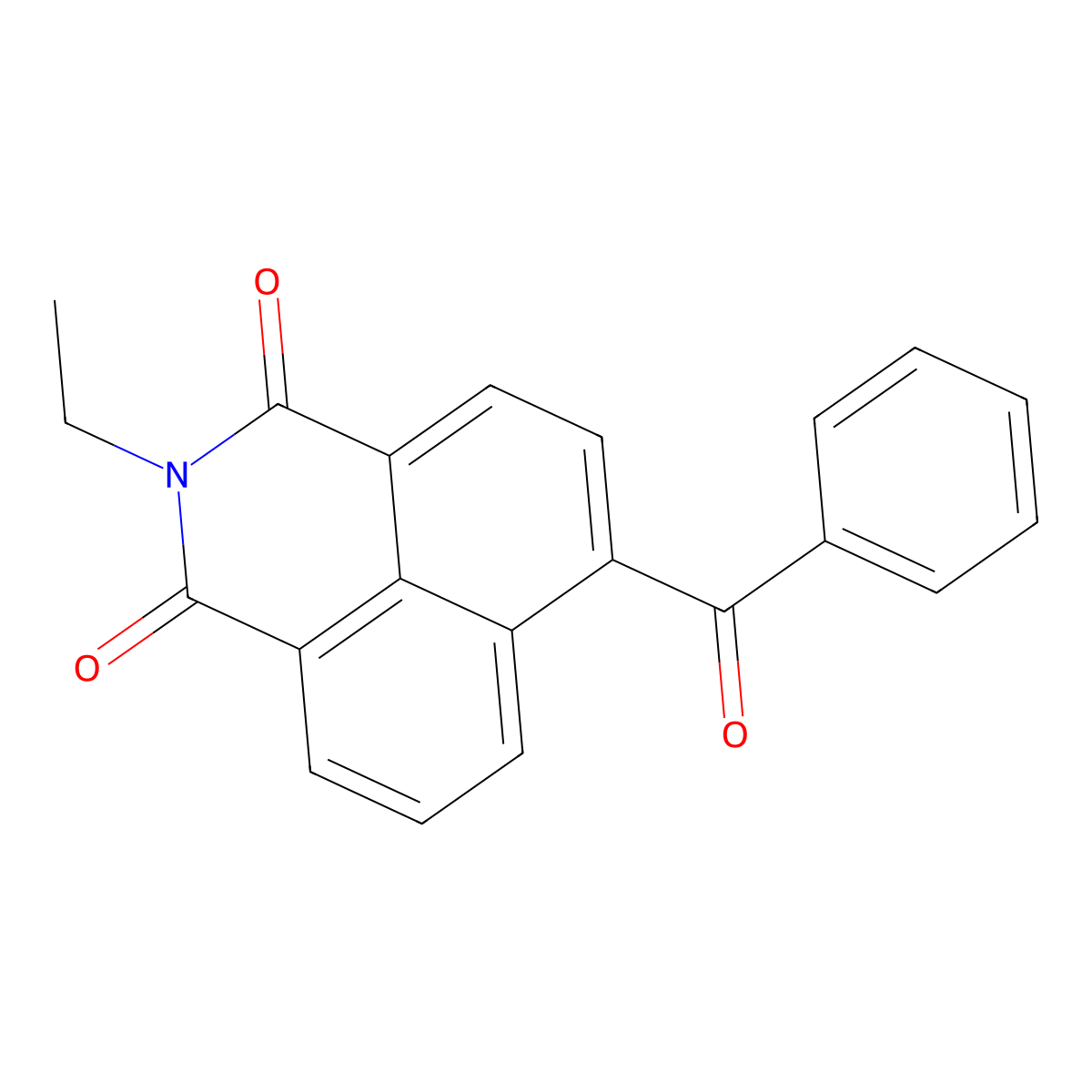 6-Benzoyl-2-ethylbenzo[de]isoquinoline-1,3-dione molecular structure, CAS 331726-88-6