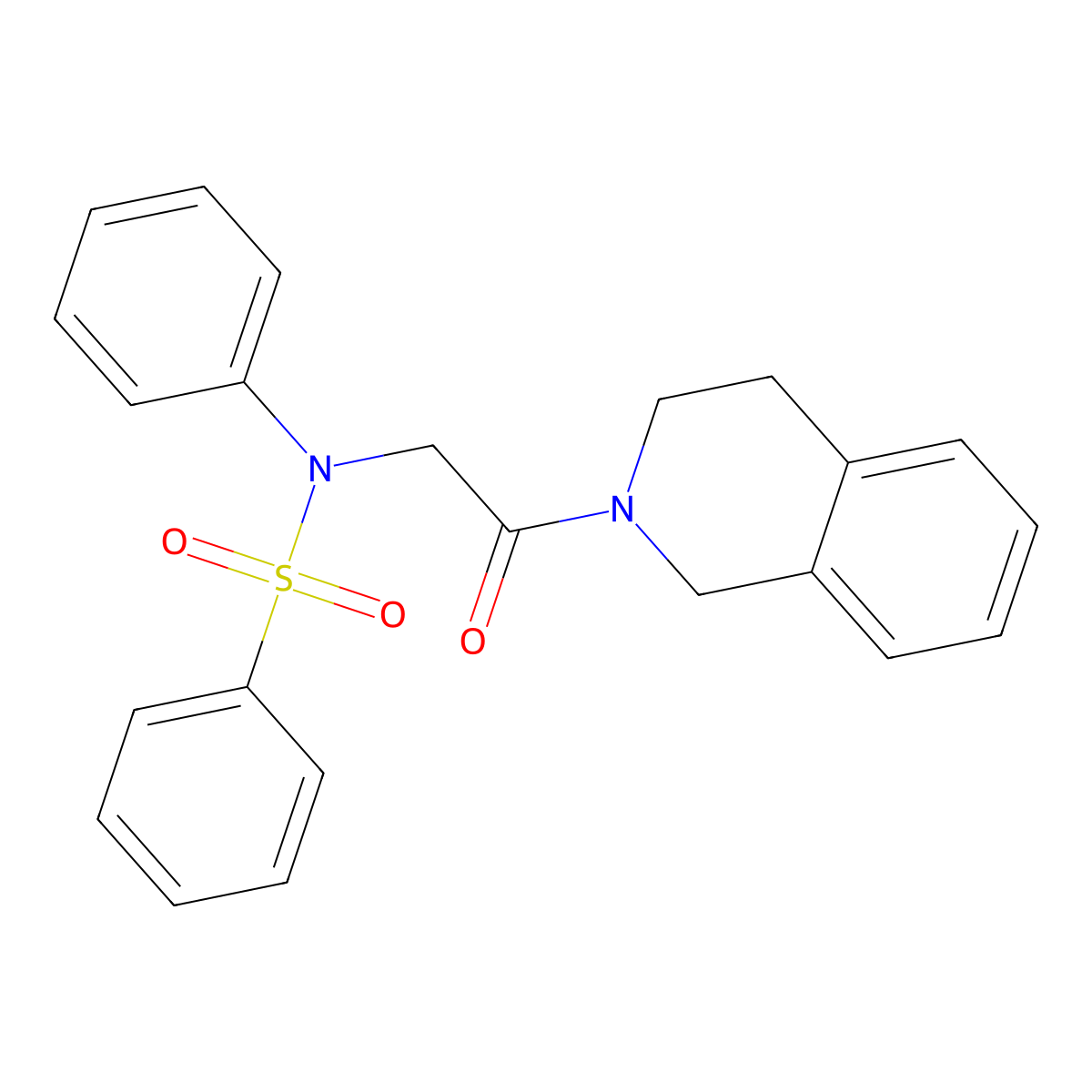 N-[2-(3,4-dihydro-1H-isoquinolin-2-yl)-2-oxoethyl]-N-phenylbenzenesulfonamide molecular structure, CAS 331727-13-0