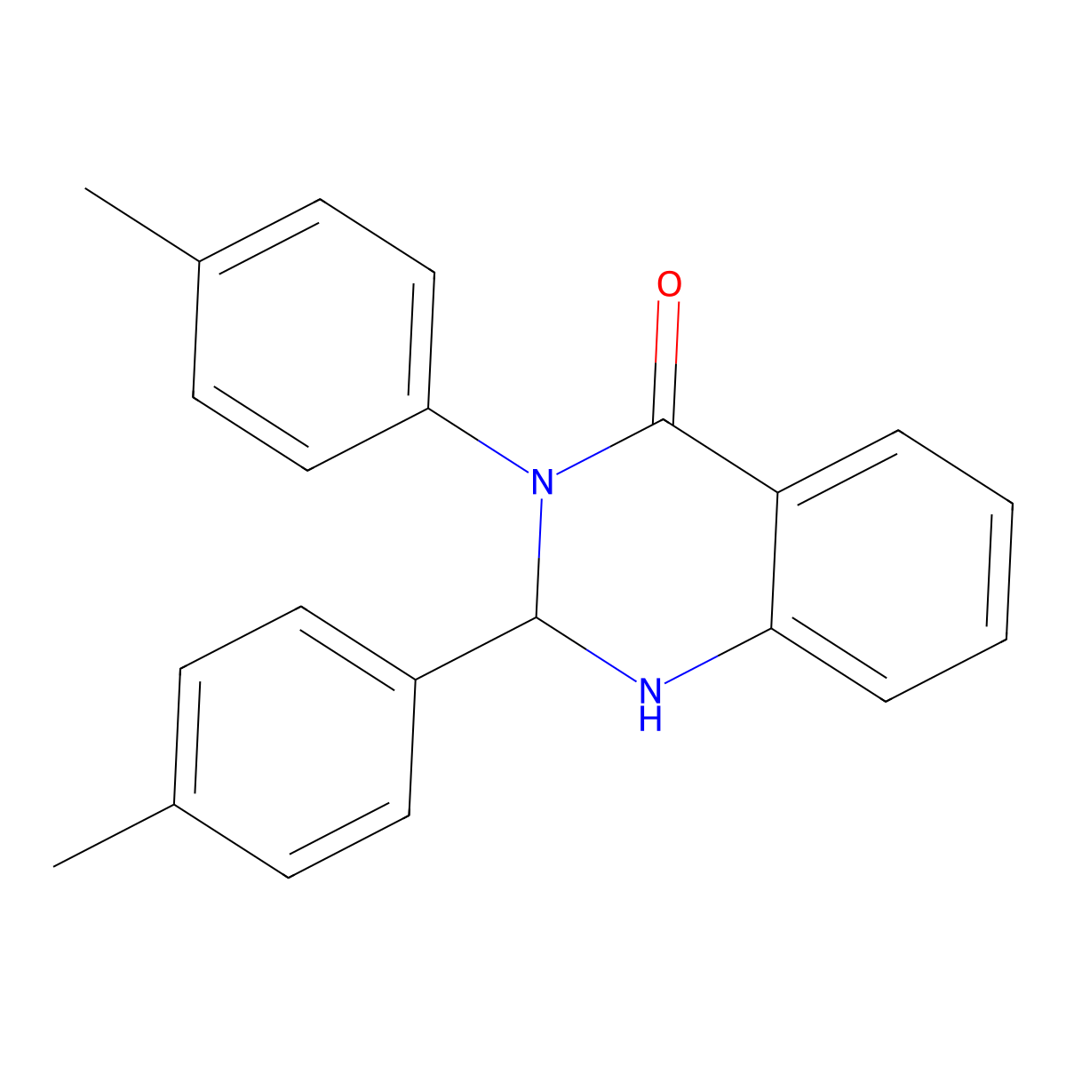 2,3-Bis(4-methylphenyl)-1,2-dihydroquinazolin-4-one molecular structure, CAS 331727-51-6