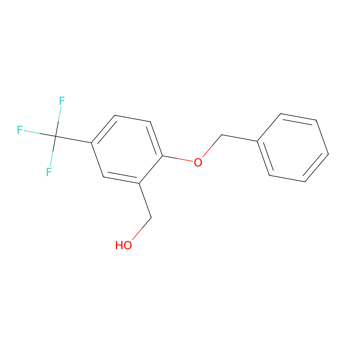2-Benzyloxy-5-trifluoromethyl-benzylalcohol molecular structure, CAS 331729-55-6