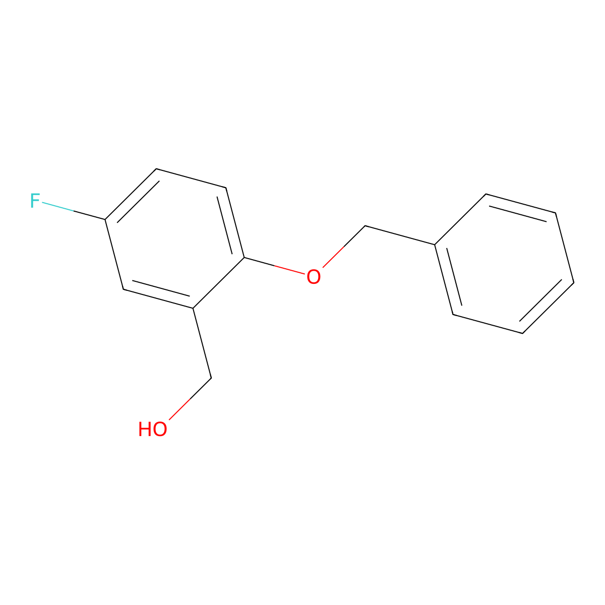 (2-(Benzyloxy)-5-fluorophenyl)methanol molecular structure, CAS 331729-56-7