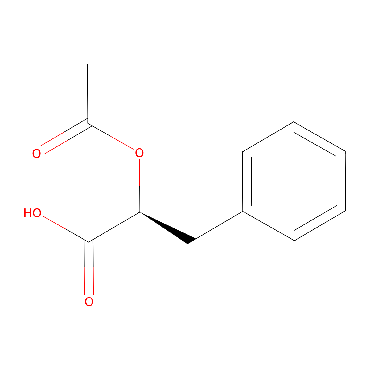 (S)-2-Acetoxy-3-phenylpropanoic acid molecular structure, CAS 33173-31-8
