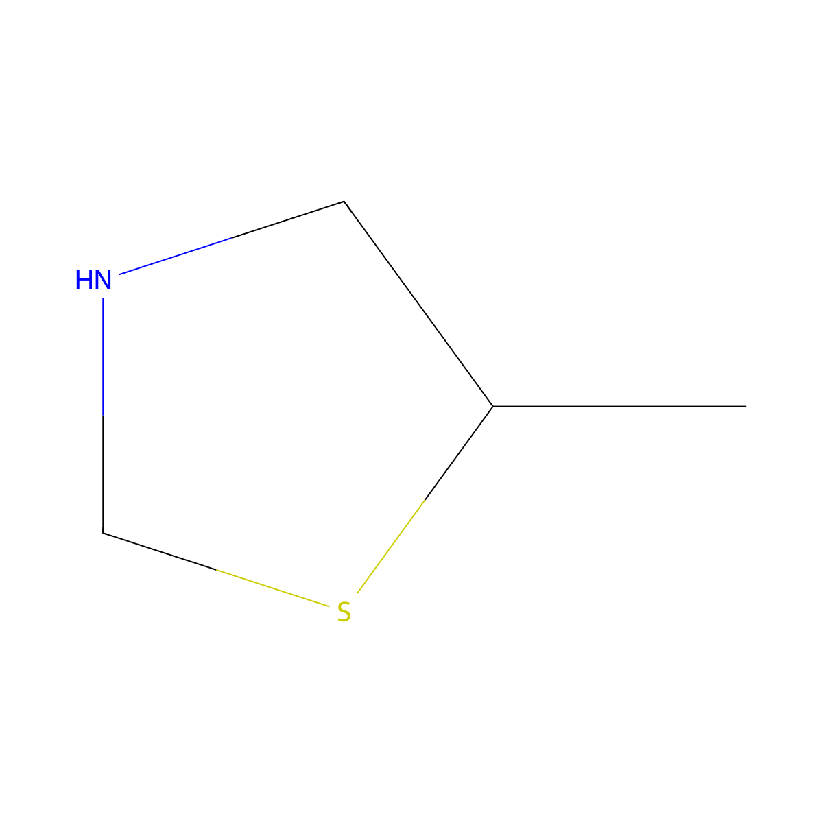 Thiazolidine, 5-methyl- molecular structure, CAS 33174-80-0