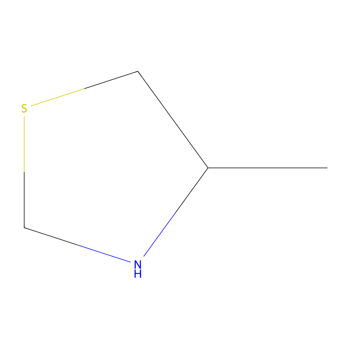 4-Methyl-1,3-thiazolidine molecular structure, CAS 33174-83-3
