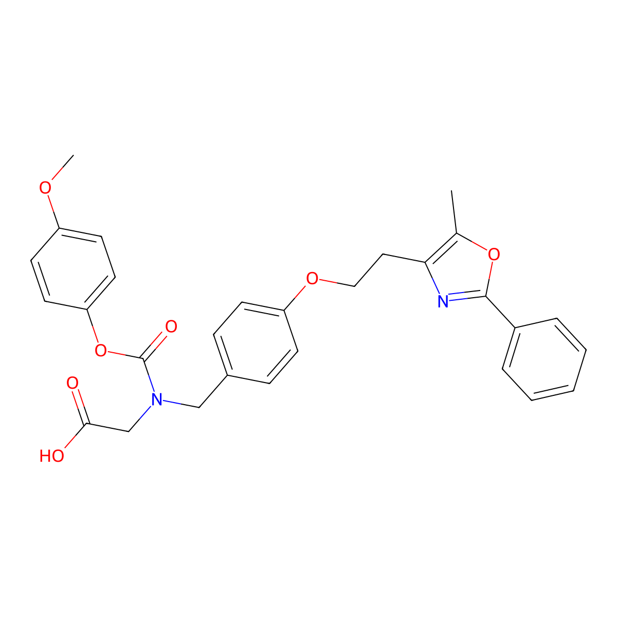 Muraglitazar molecular structure, CAS 331741-94-7