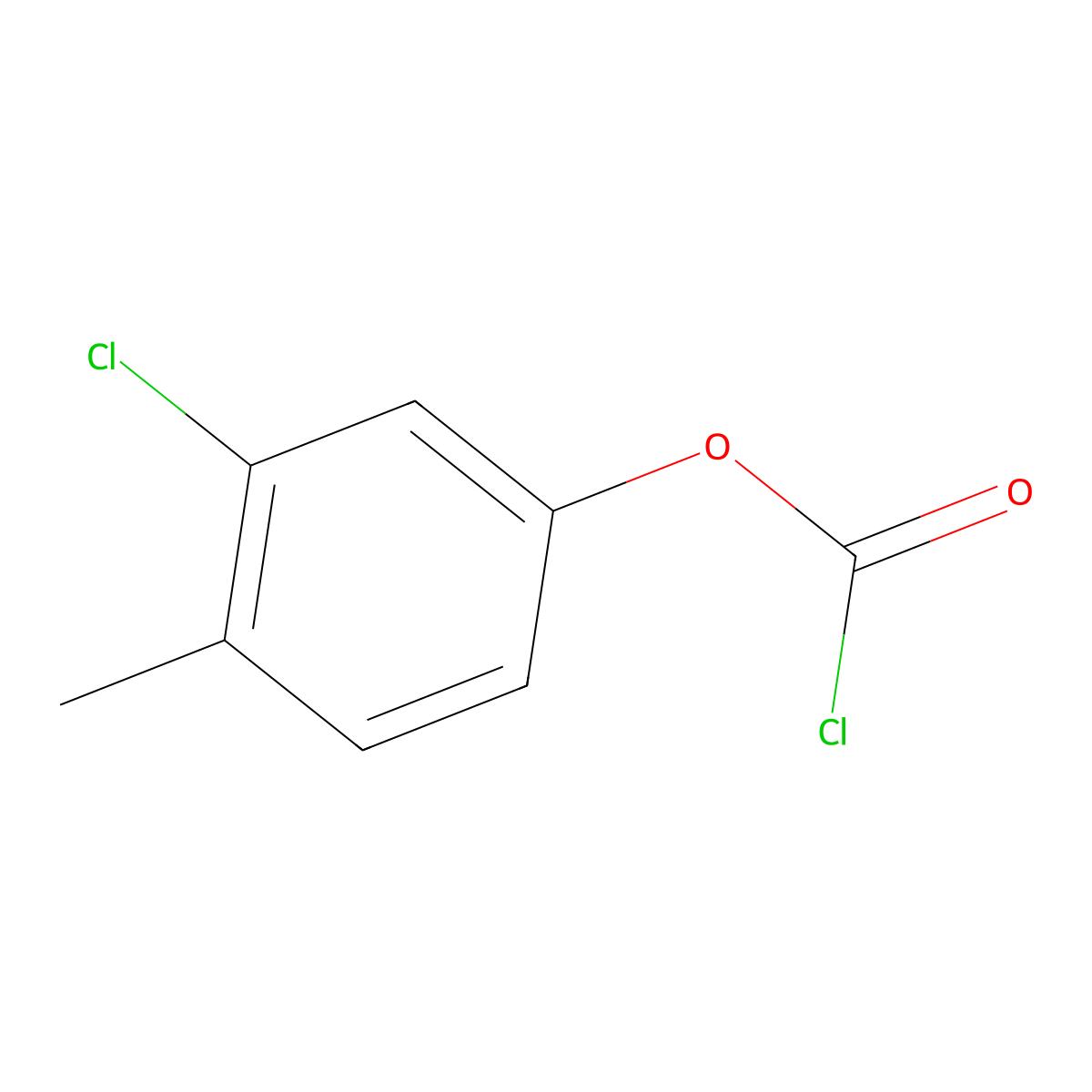 3-Chloro-4-methylphenyl chloroformate molecular structure, CAS 331746-77-1