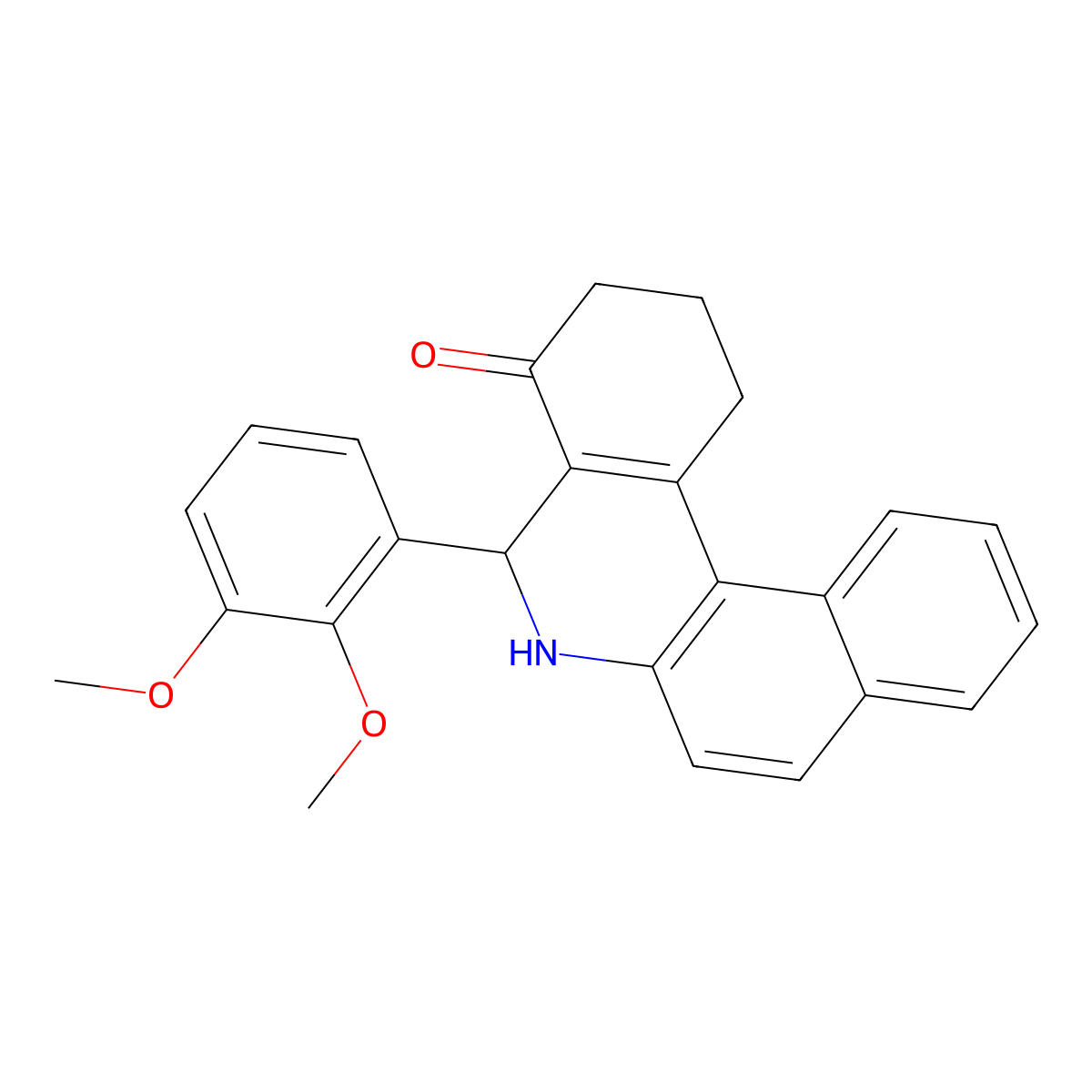 5-(2,3-dimethoxyphenyl)-2,3,5,6-tetrahydro-1H-benzo[a]phenanthridin-4-one molecular structure, CAS 331749-67-8