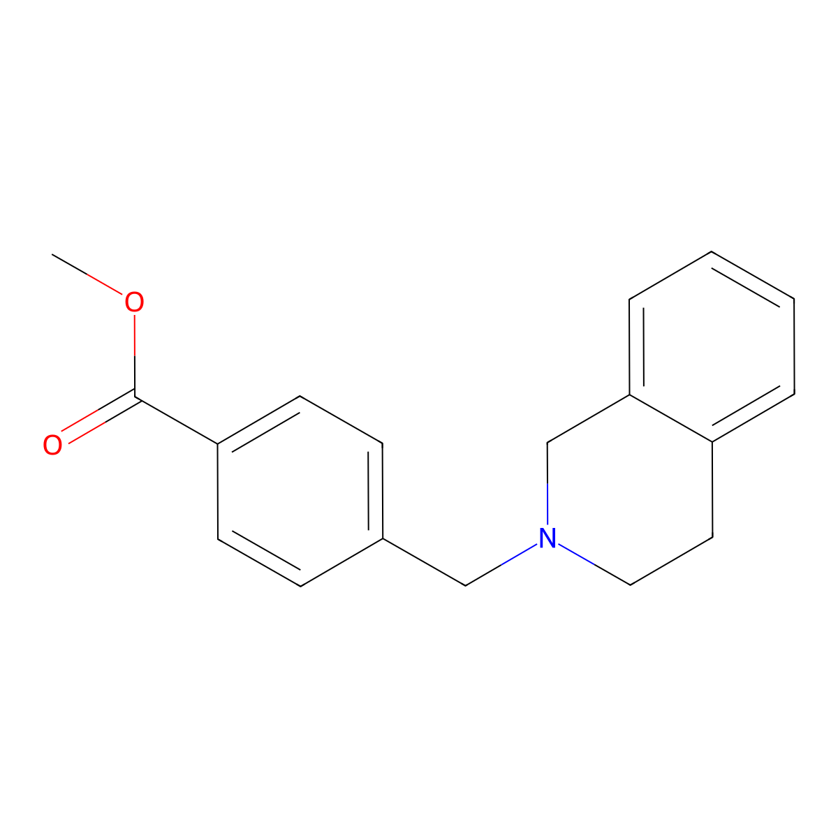 Methyl 4-[(3,4-dihydro-2(1H)-isoquinolinyl)methyl]benzoate molecular structure, CAS 331750-25-5