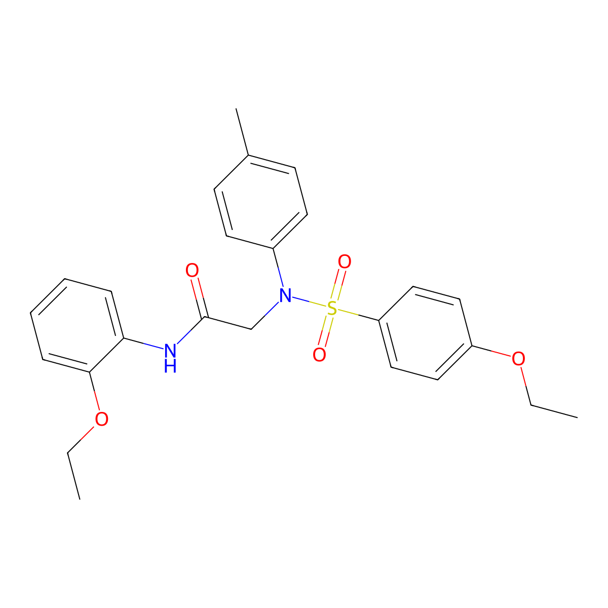 N-(2-ethoxyphenyl)-2-(N-(4-ethoxyphenyl)sulfonyl-4-methylanilino)acetamide molecular structure, CAS 331750-34-6
