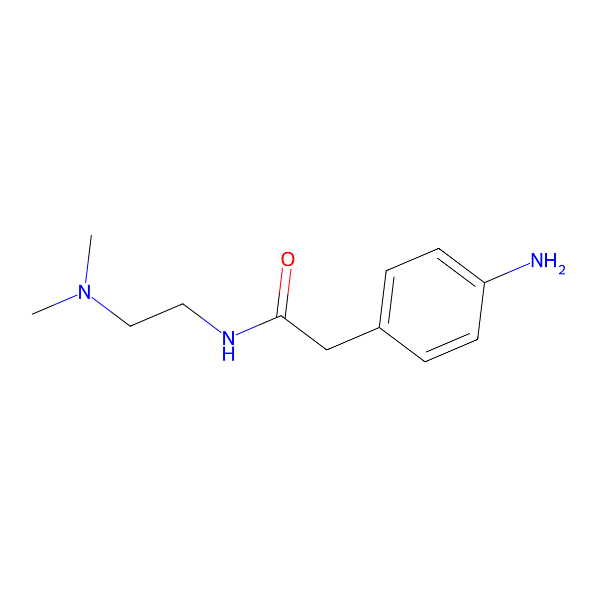 2-(4-aminophenyl)-N-[2-(dimethylamino)ethyl]acetamide molecular structure, CAS 331759-81-0