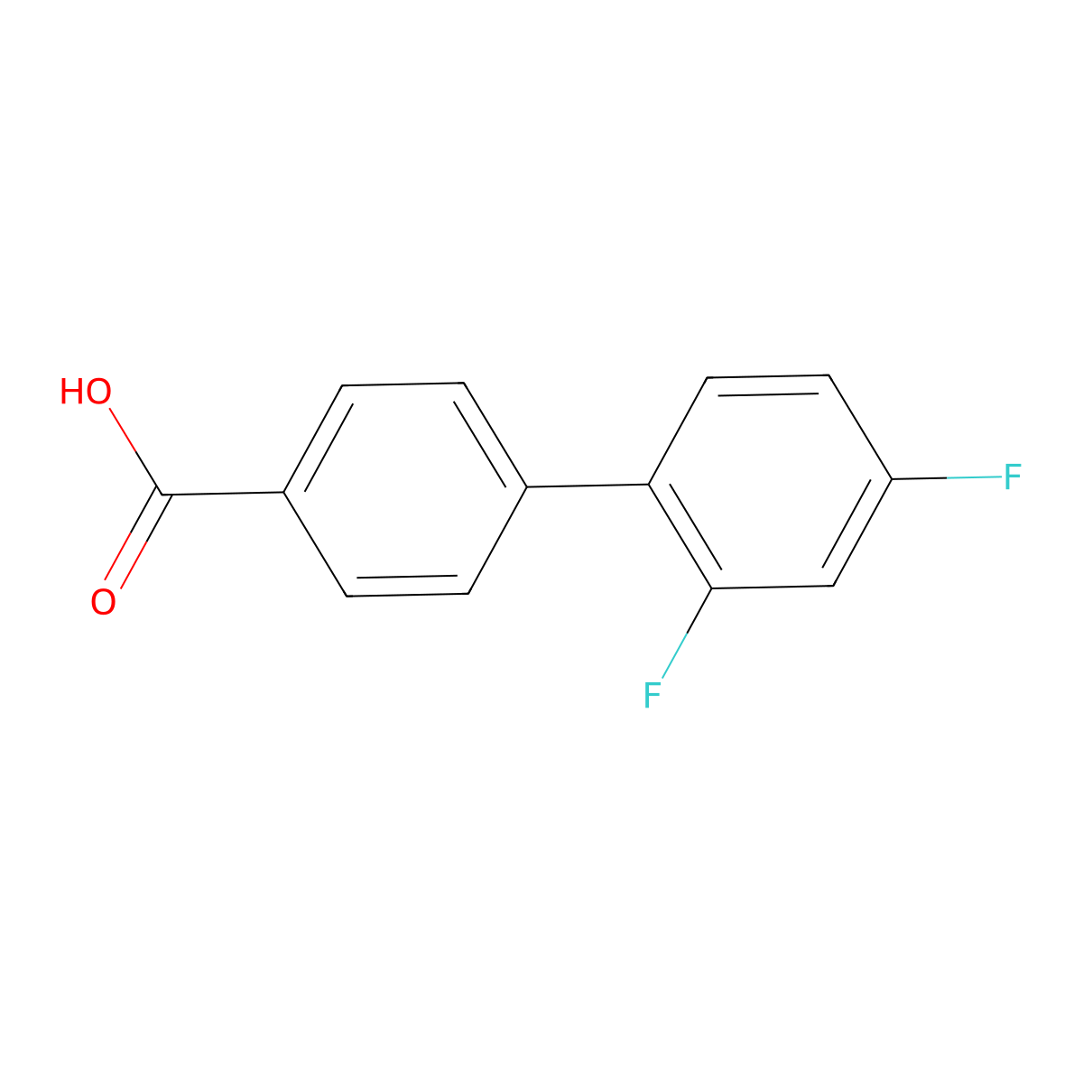 4-(2,4-difluorophenyl)benzoic Acid molecular structure, CAS 331760-41-9